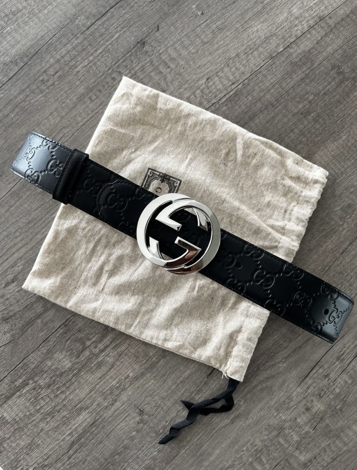 Gucci Gucci interlocking GG monogram belt black Size 28 - 1 Thumbnail