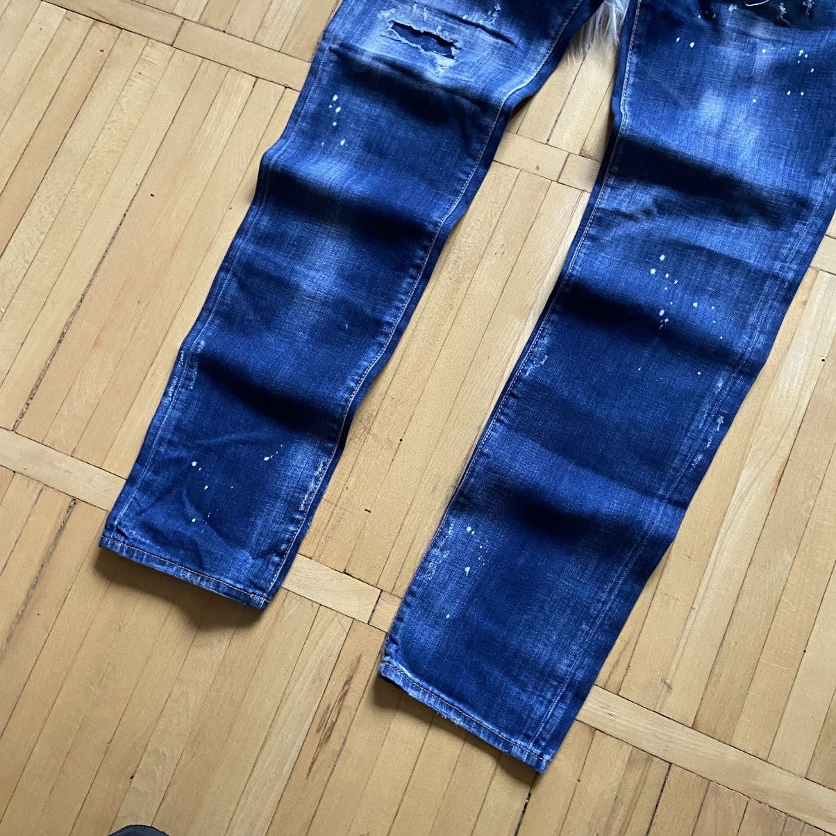 Dsquared2 📌 Crazy Dsquared2 Slim Fit Distressed Jeans Mens 32 Size US 32 / EU 48 - 2 Thumbnail