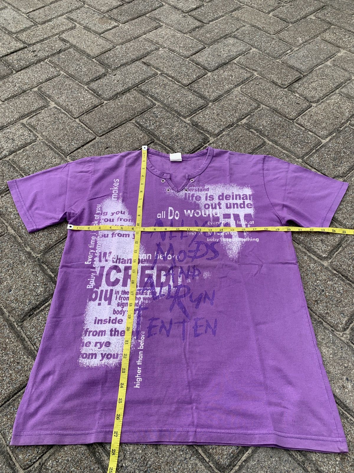 Japanese Brand Y2k Bongsin laceup poem shirt Size US L / EU 52-54 / 3 - 5 Thumbnail