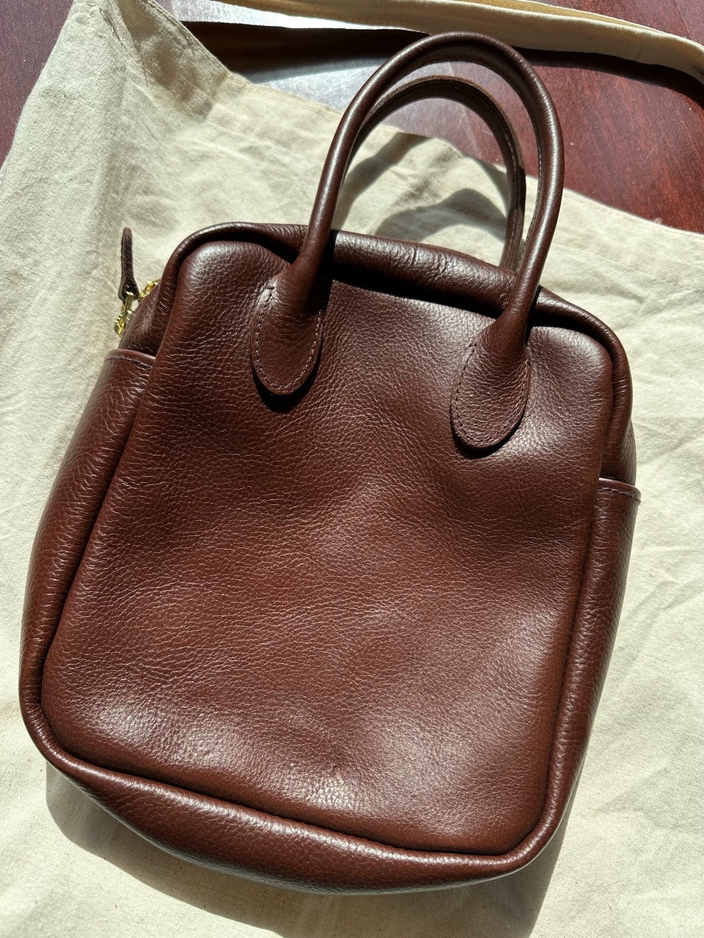 Japanese Brand Handmade Brown Leather Bag Size ONE SIZE - 1 Thumbnail