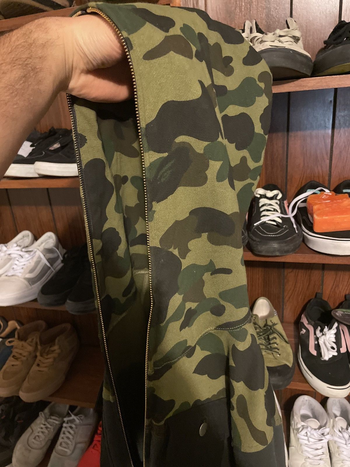 Bape 1st Camo Military Pocket Full Zip Hoodie Size US L / EU 52-54 / 3 - 3 Thumbnail