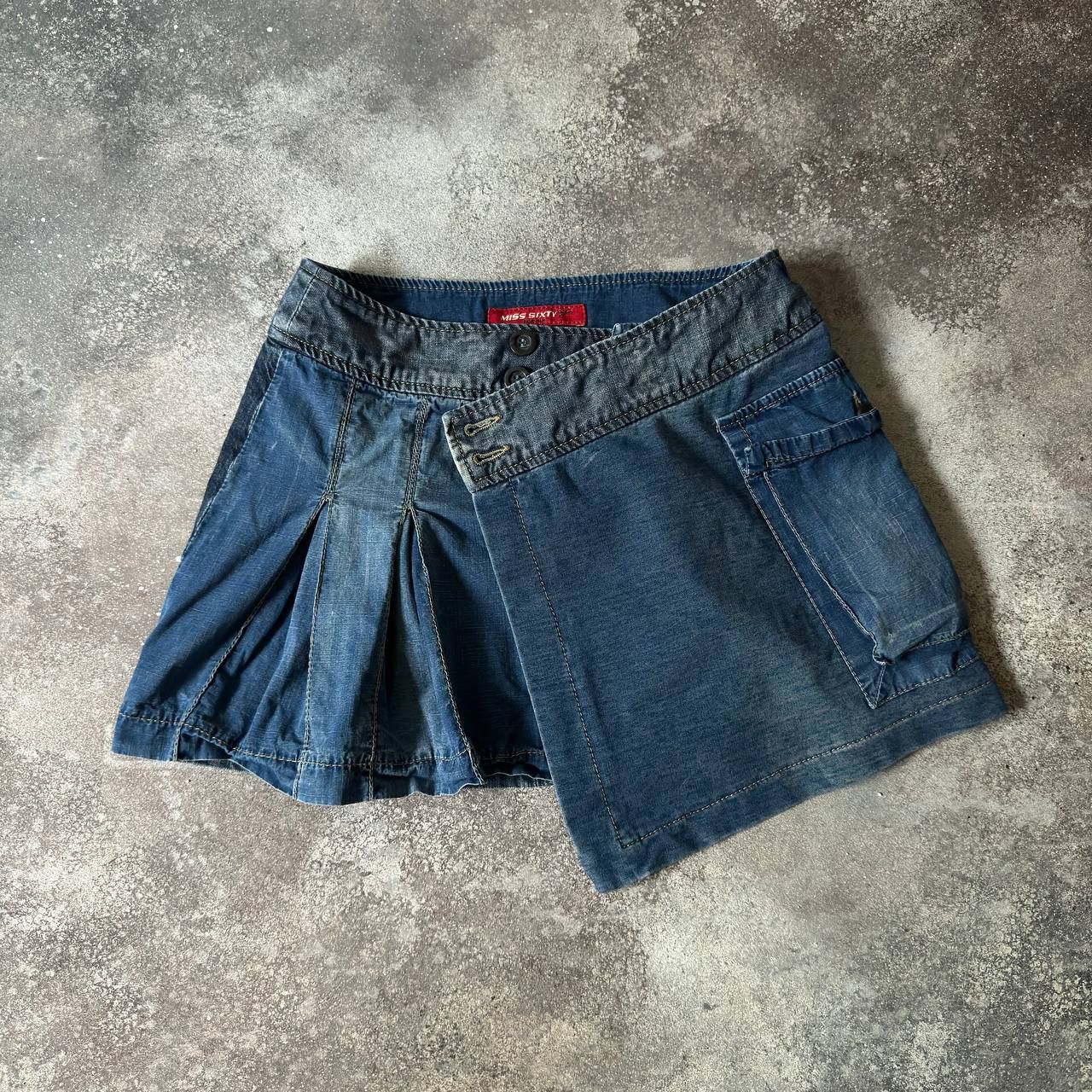 Miss Sixty × Vintage Miss Sixty Vintage Asymmetric Mini Skirt Size 28" / US 6 / IT 42 - 1 Thumbnail