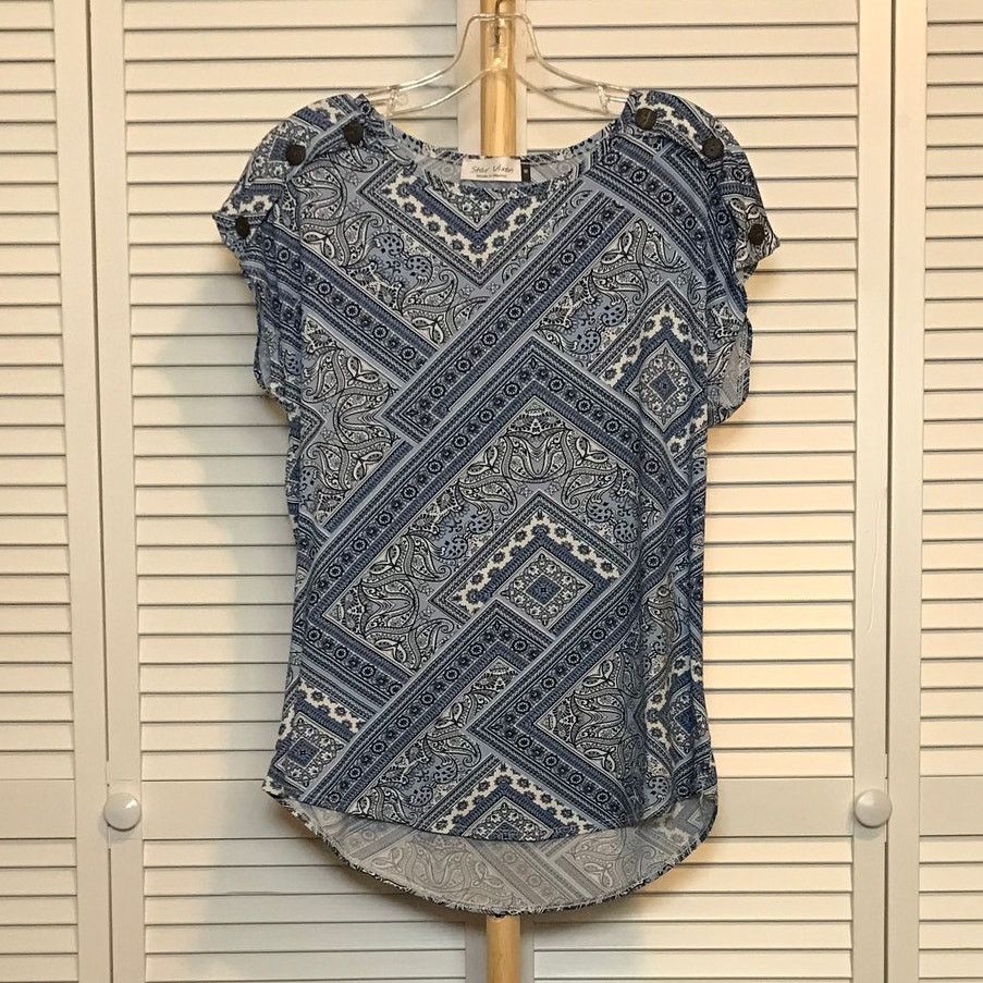 Other Star Vixen Ornate Scoop Neck Short Sleeved Stretch Blouse M Size M / US 6-8 / IT 42-44 - 1 Thumbnail