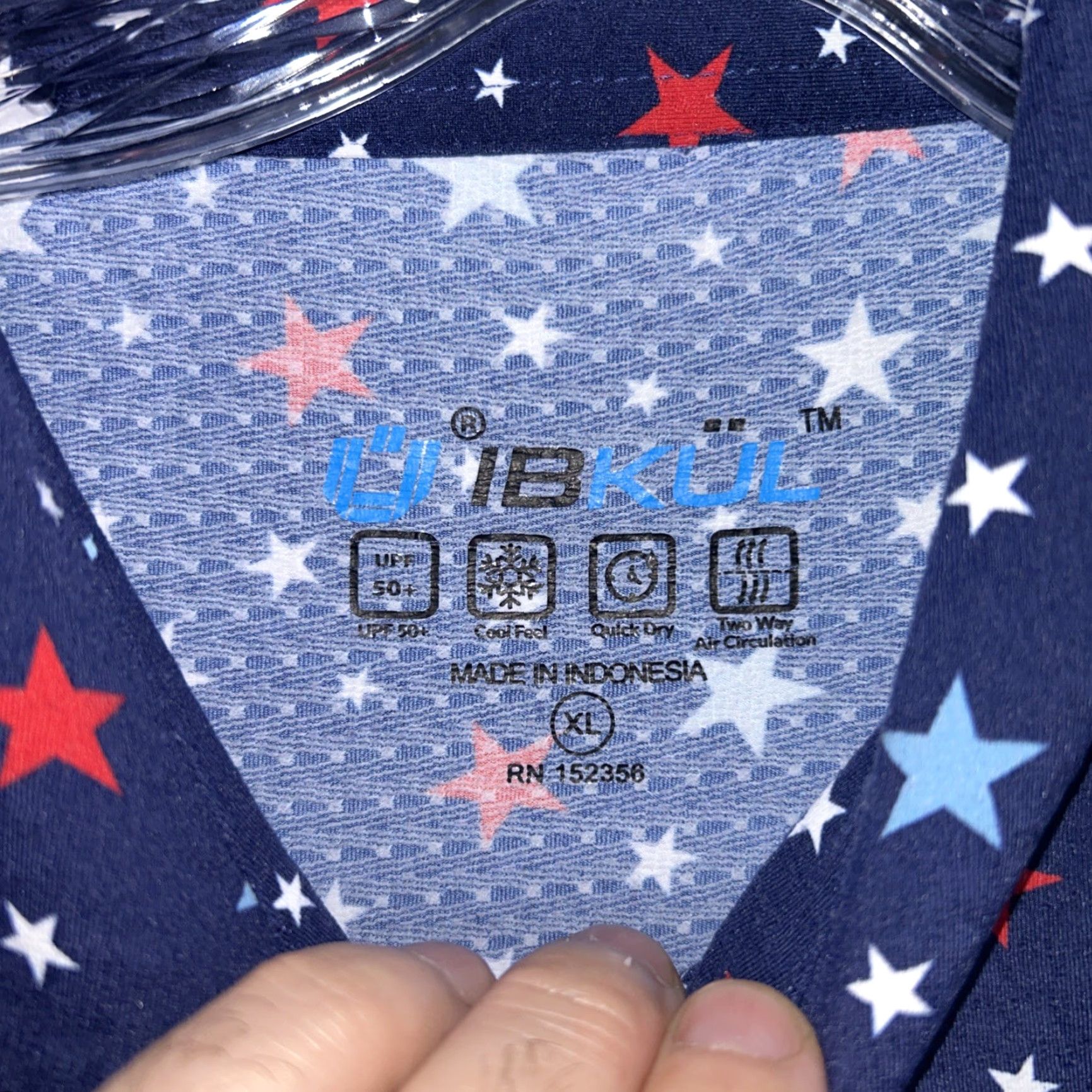 Vintage IBKUL Golf Polo Blue Star Print Pinehurst 1895 Logo Size XL Performance Stretch Size US XL / EU 56 / 4 - 4 Thumbnail