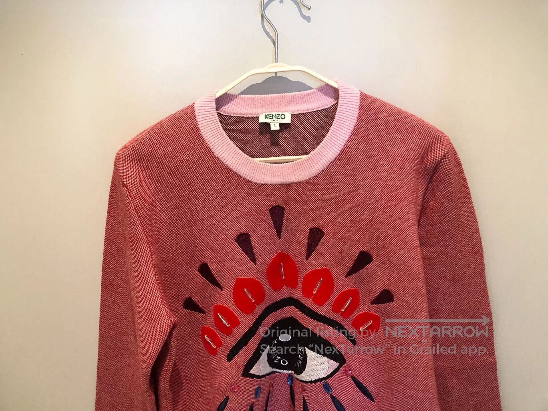 Kenzo KENZO Big Eye Wool Blend Sweater. Size L / US 10 / IT 46 - 3 Thumbnail
