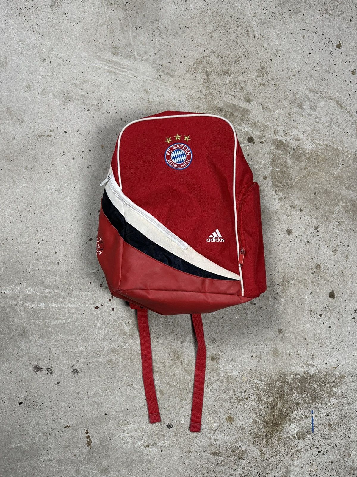 Adidas Vintage Y2K Adidas x Bayern Munich Red Backpack Bag Size ONE SIZE - 1 Thumbnail