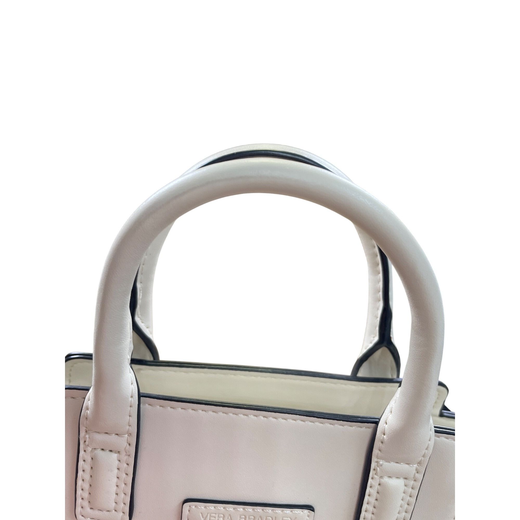 Vera Bradley Vera Bradley Mini off white Faux Leather Satchel With Adjust Size ONE SIZE - 3 Thumbnail