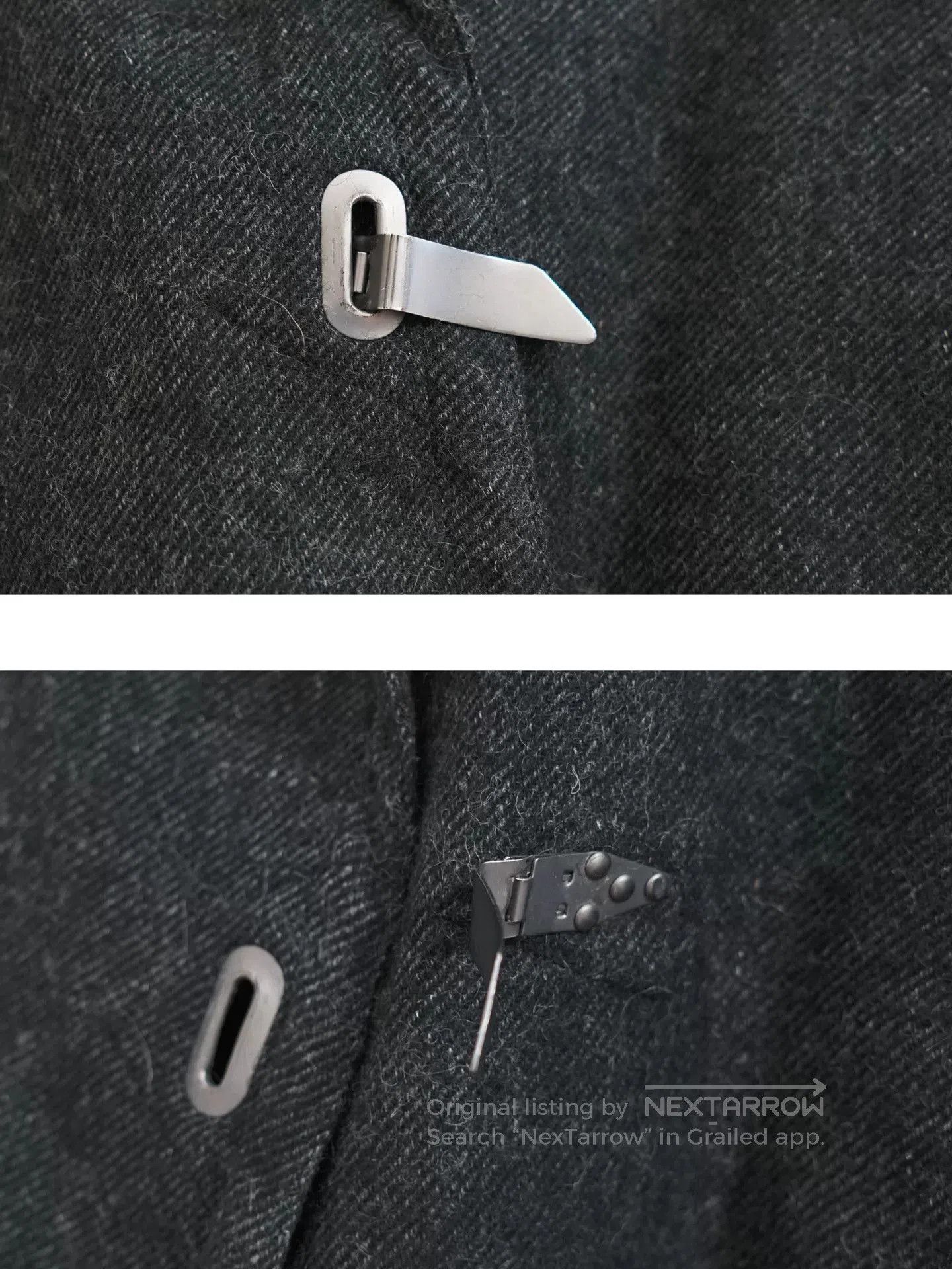 Issey Miyake 80s Issey Miyake Wool Coat with Iron Fastening. Size M / US 6-8 / IT 42-44 - 9 Thumbnail