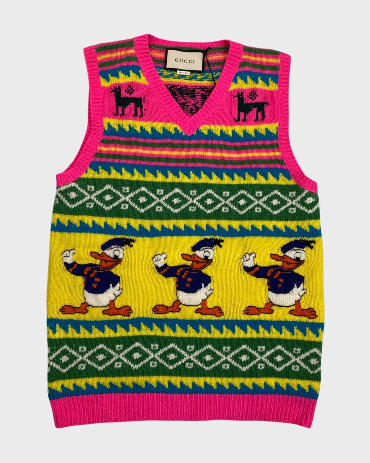 GUCCI SS17 DONALD DUCK KNIT VEST SZ:S