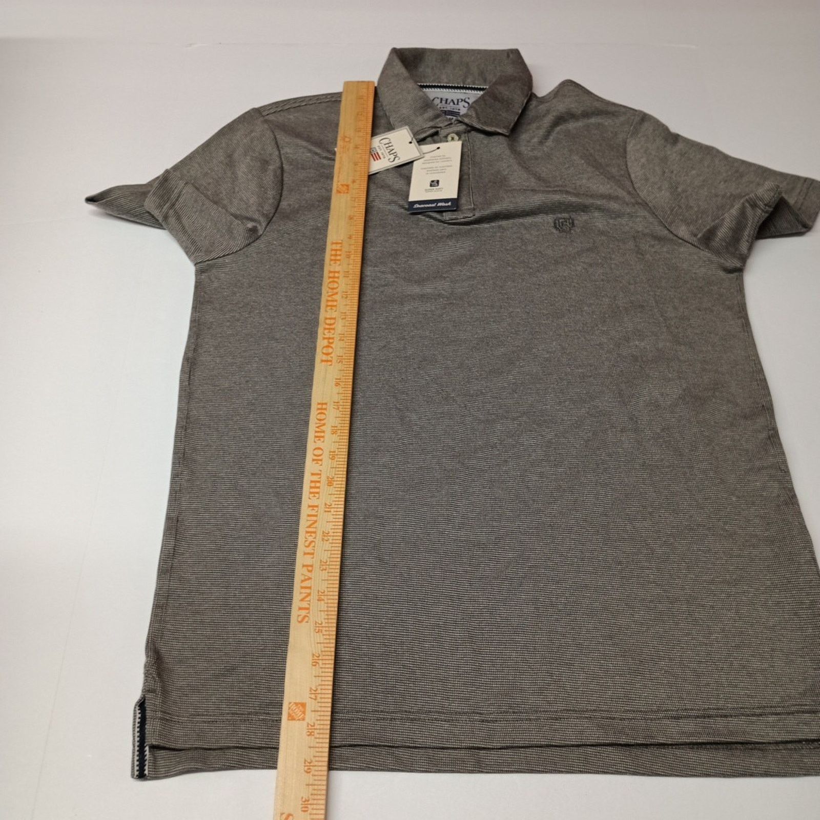 Chaps Chaps Rockland Textured Polo Shirt Mens M Gray Seacoast Wash Size US M / EU 48-50 / 2 - 6 Thumbnail
