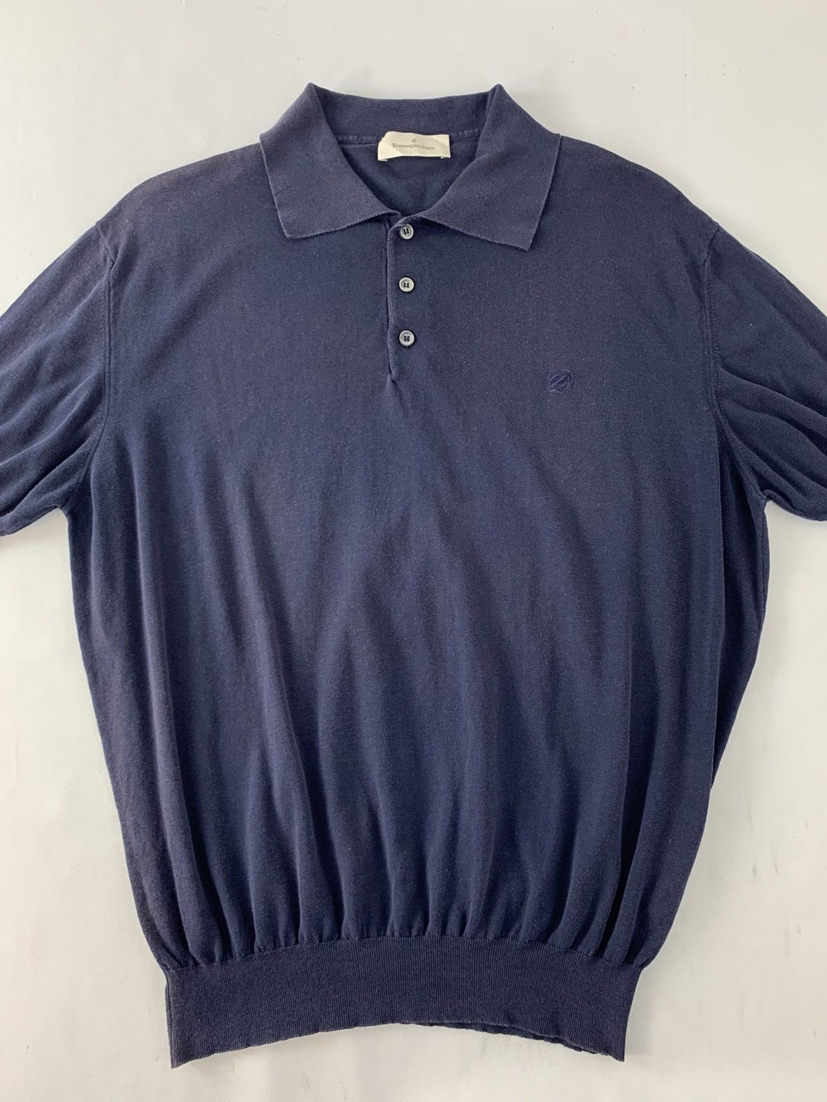 Ermenegildo Zegna Ermenegildo Zegna Plain Minimalist Polo Tee T shirt Size US L / EU 52-54 / 3 - 3 Thumbnail
