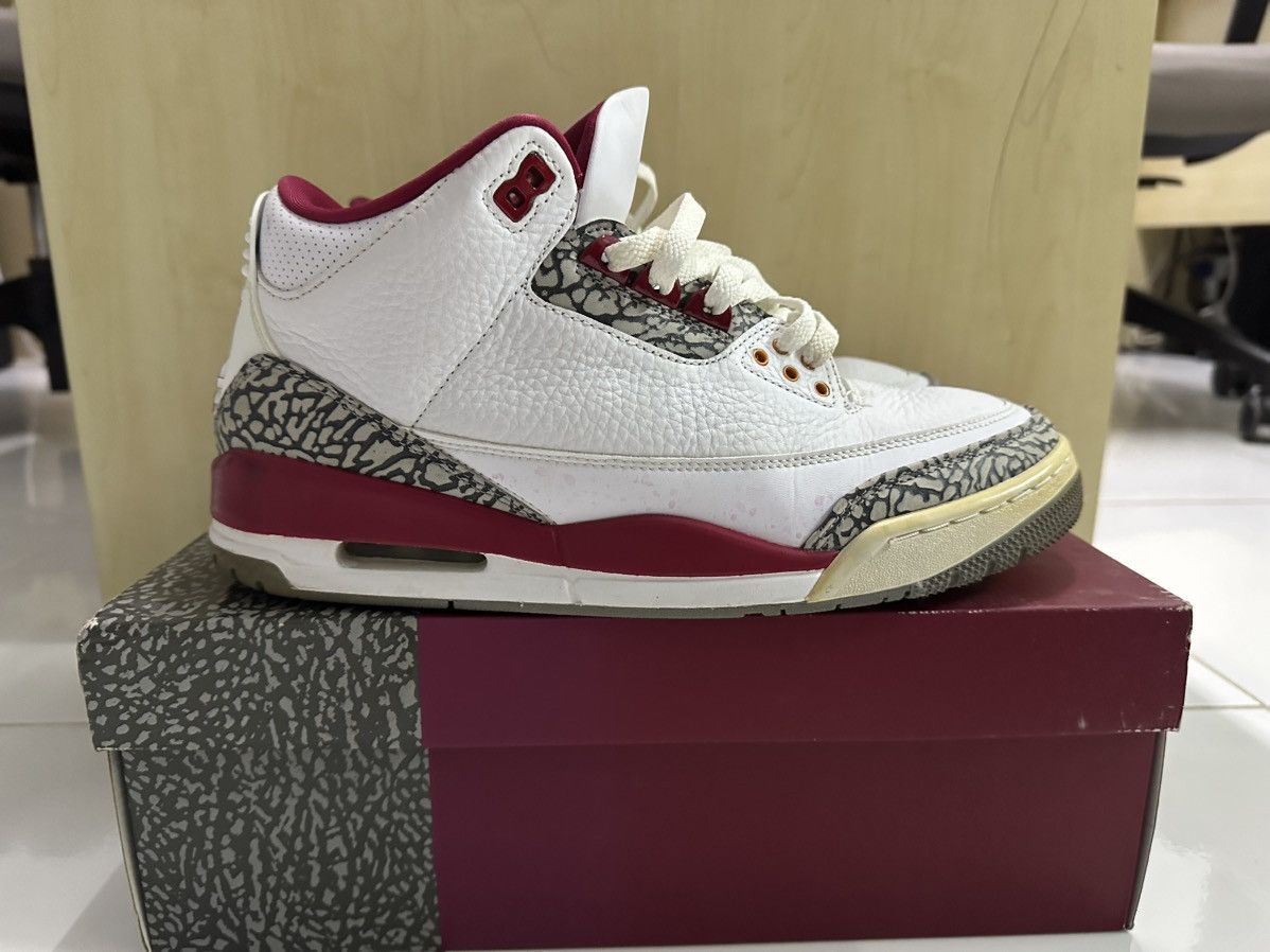 Jordan Brand × Nike Jordan 3 Retro Kardinal Red Size US 10 / EU 43 - 2 Thumbnail
