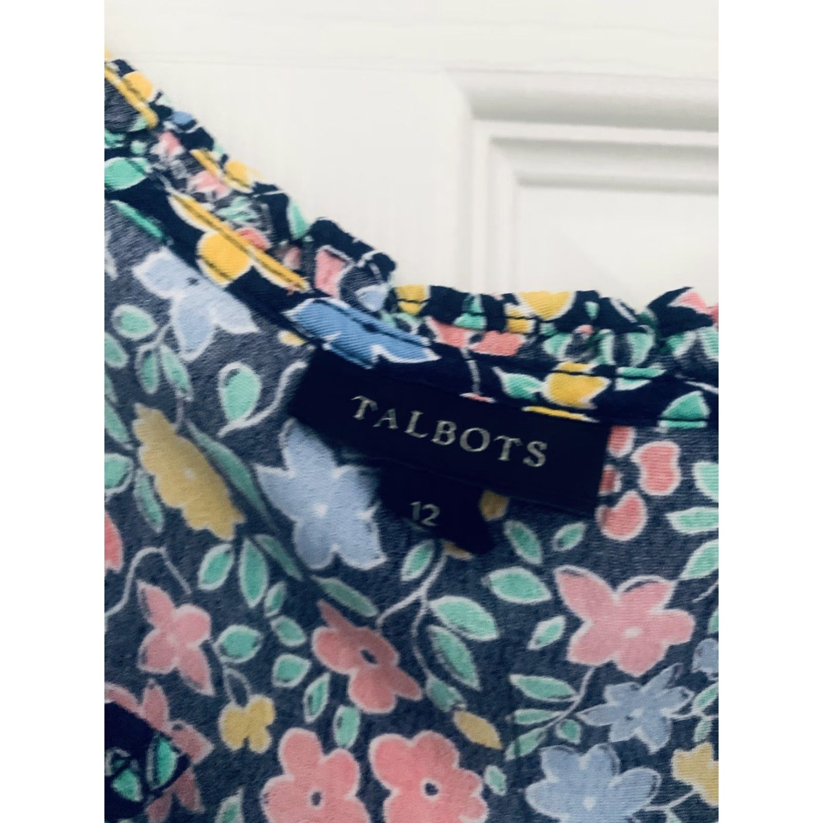 Talbots Talbots Women's Maxi Dress Sz 12 Floral Multicolored Short Sleeve Nwt 49 Size 34" / US 12 / IT 48 - 3 Thumbnail