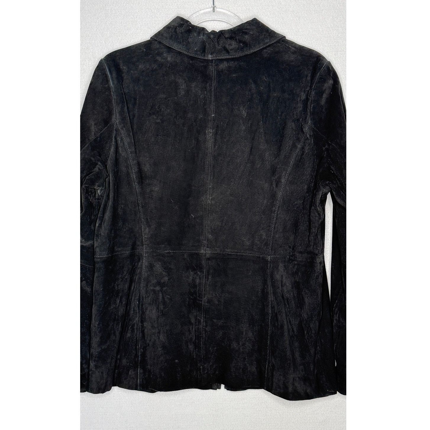 Vintage Y2K Dennis Basso Washable Black Suede Leather Jacket Medium Size M / US 6-8 / IT 42-44 - 13 Thumbnail