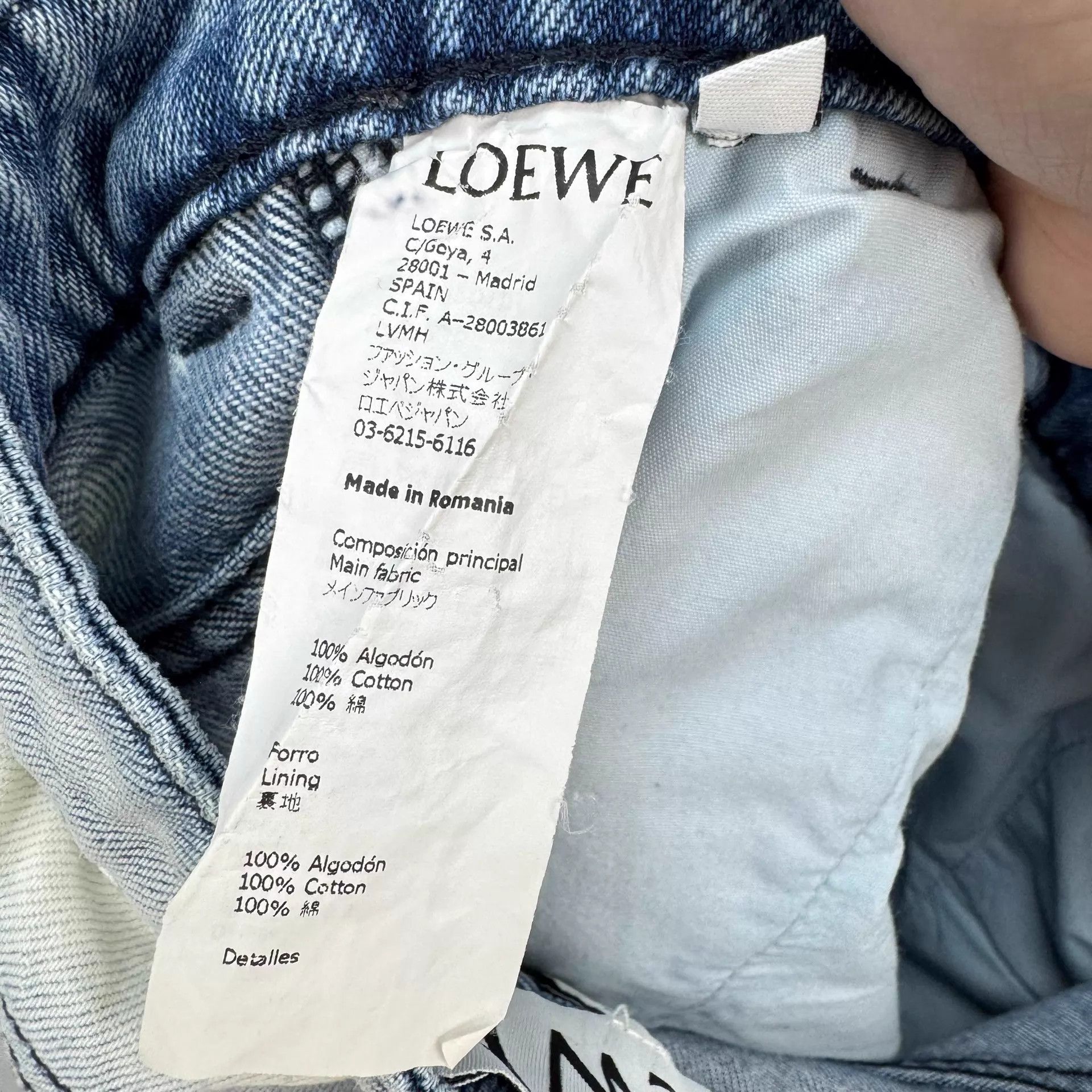 Loewe Loewe washed leather tag jeans 34 98 new Size 24" / US 00 / IT 34 - 8 Thumbnail