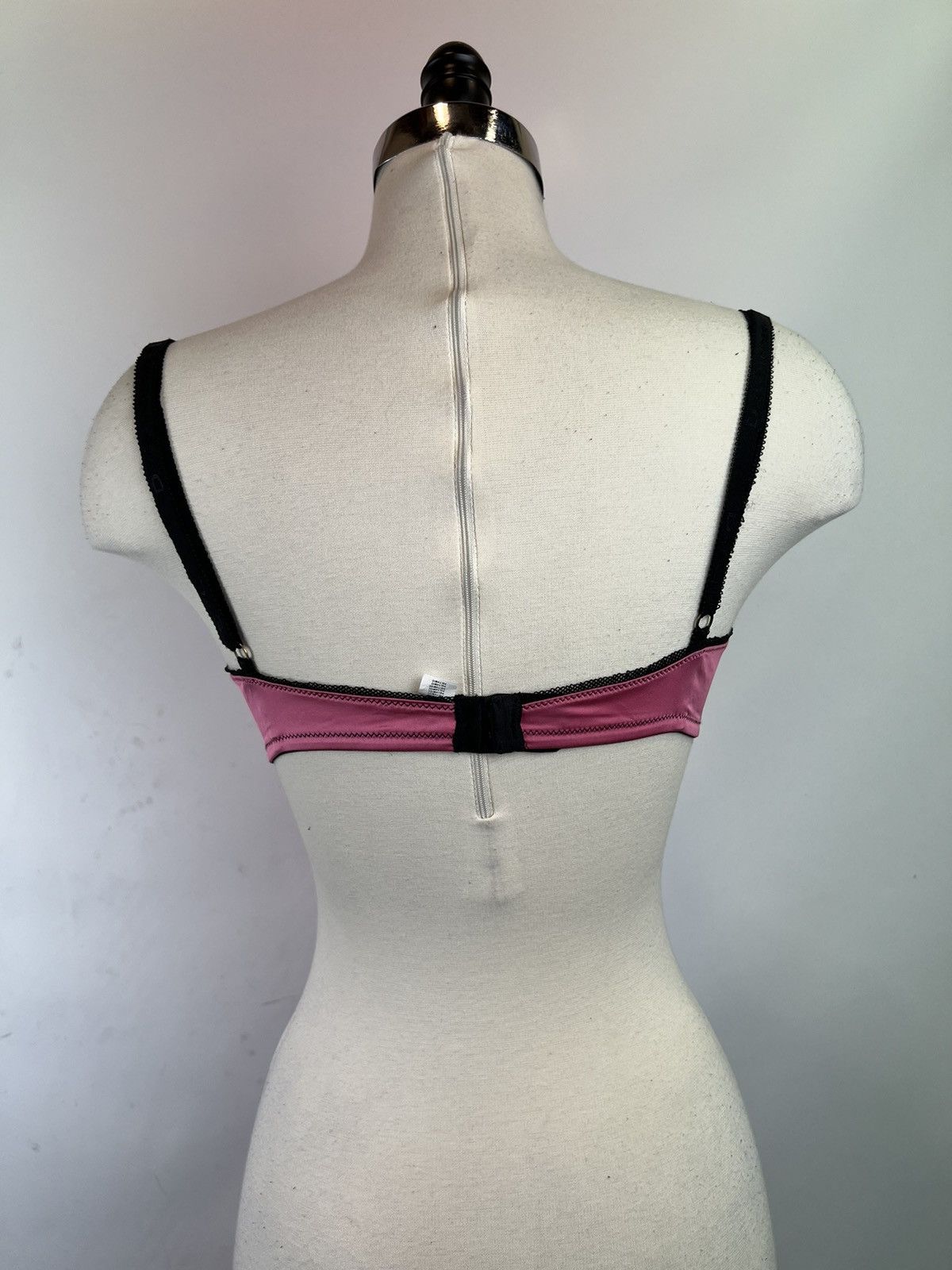 Dolce & Gabbana Vintage Dolce & Gabbana Pink Black Satin Bra Size US 36C Size ONE SIZE - 2 Thumbnail