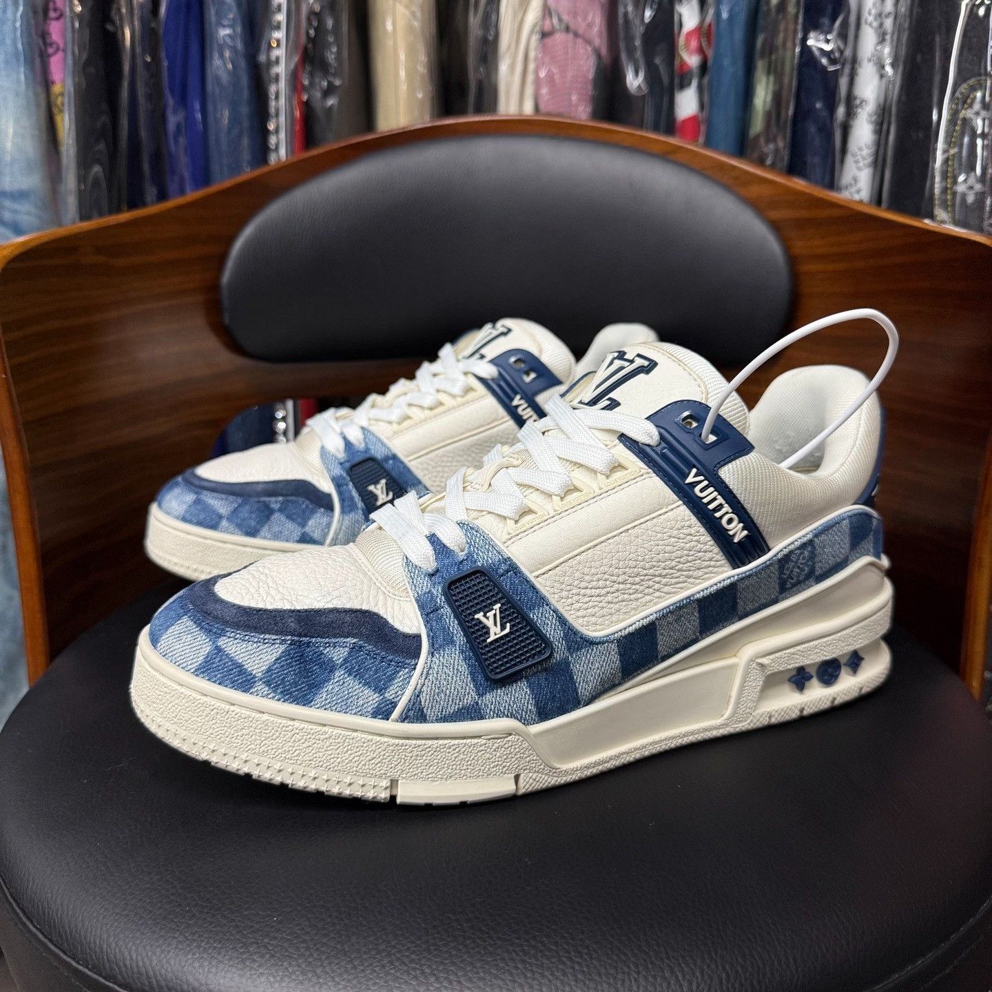 Louis Vuitton Louis Vuitton Training Denim Blue Lowtop Sneakers 8.5 Men Size US 8.5 / EU 41-42 - 1 Thumbnail