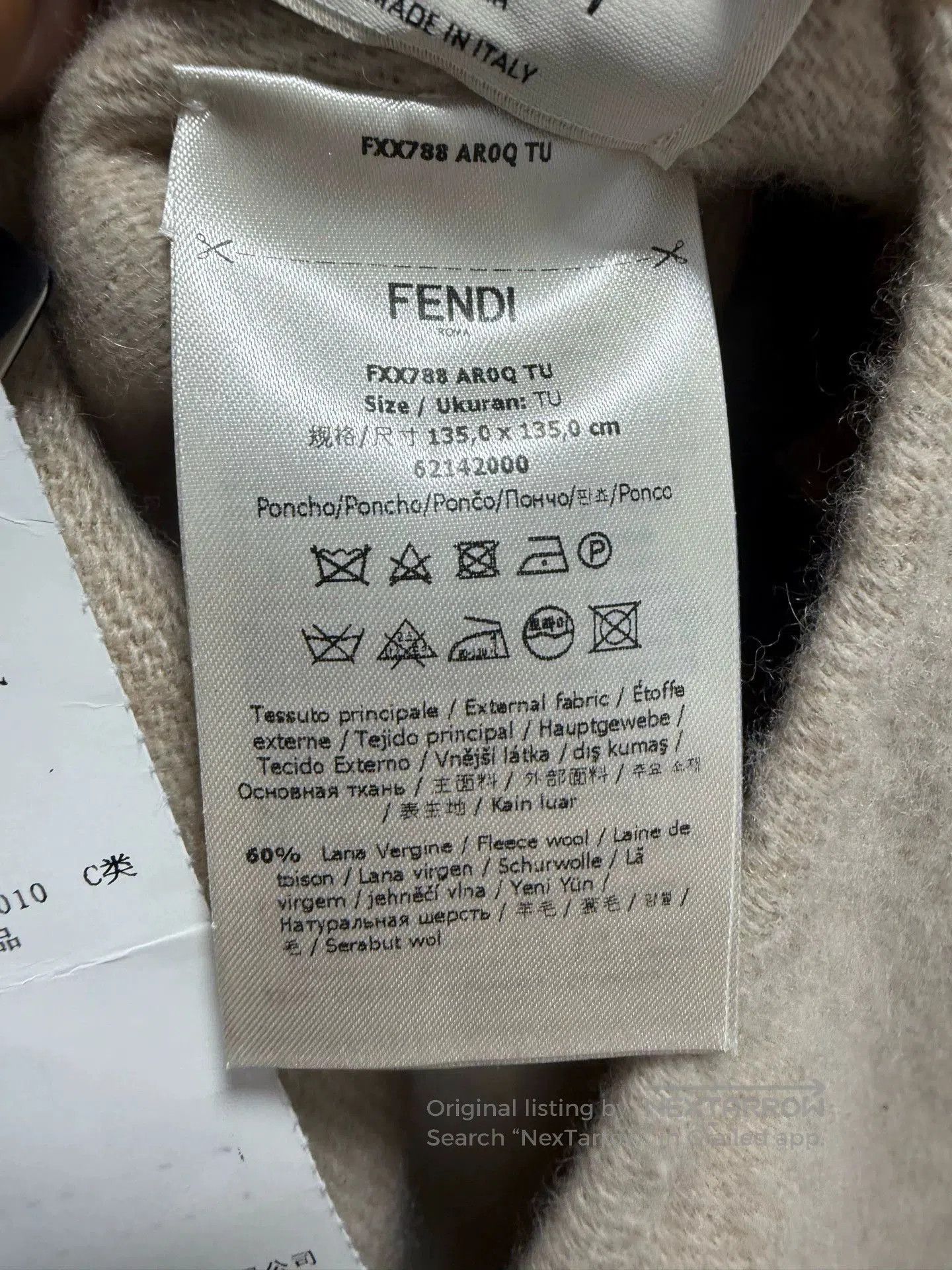 Fendi Fendi Gradient Logo Wool Cape. Size US M / EU 48-50 / 2 - 4 Thumbnail