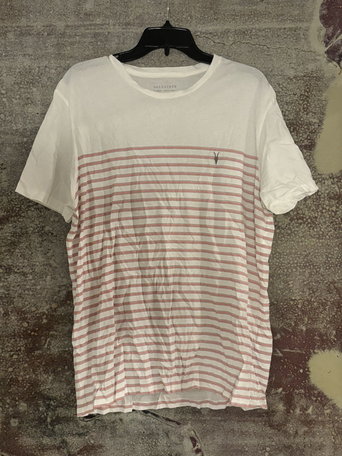 Allsaints While Allsaints T-shirt XL Red Stripes Size US XL / EU 56 / 4 - 1 Thumbnail