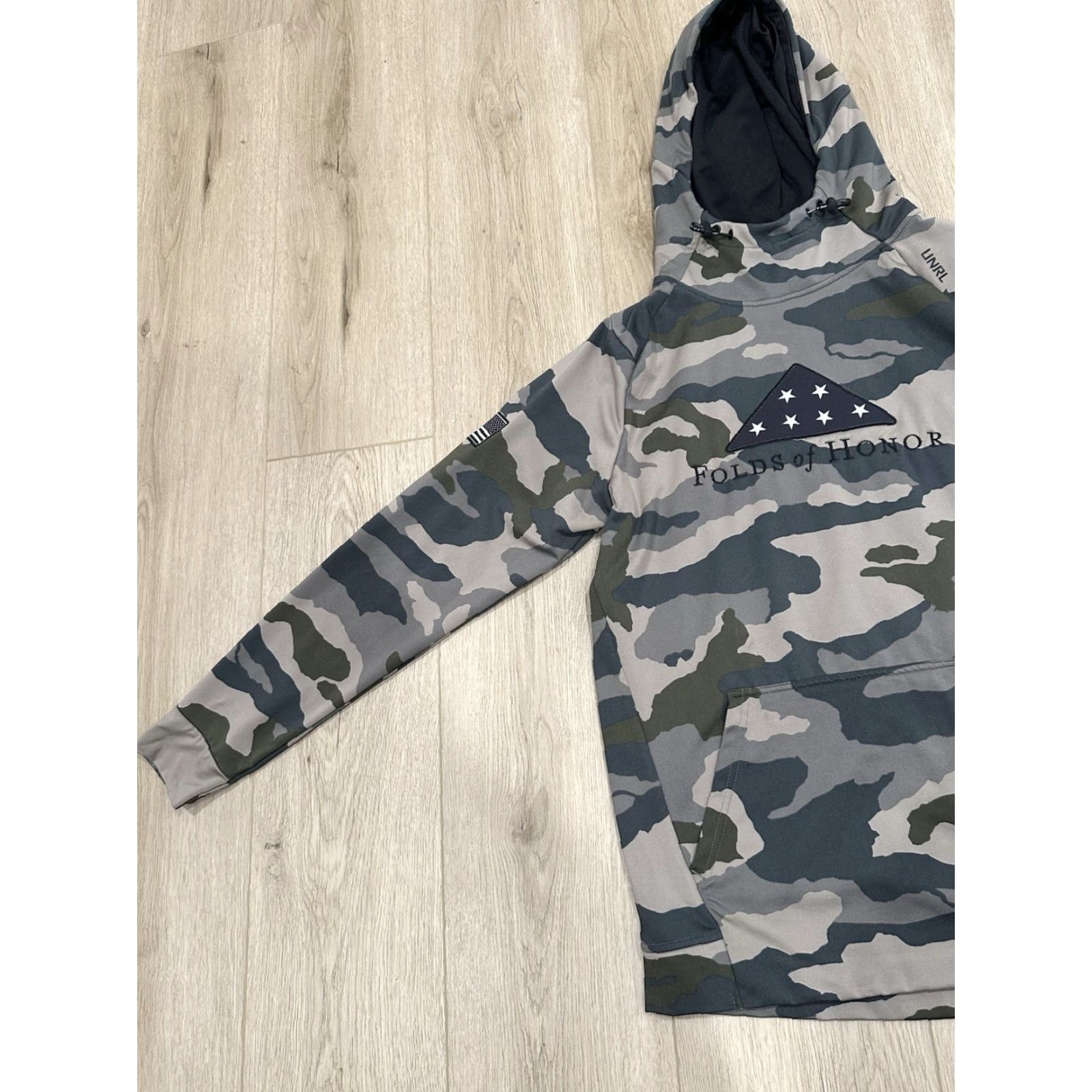 AMO Camo Sweatshirt Unrl Pullover Hooded Sweatshirt Small S Multicolor Camouflage Logo Embroidered **Unisex Adults** Colorful Fleece Hooded Size US S / EU 44-46 / 1 - 4 Thumbnail