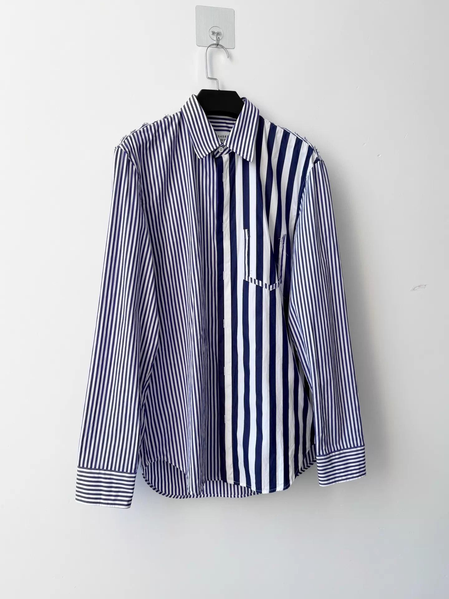 Maison Margiela Maison Margiela S/S19 Cat Whisker Striped Shirt 39 Size US M / EU 48-50 / 2 - 2 Thumbnail