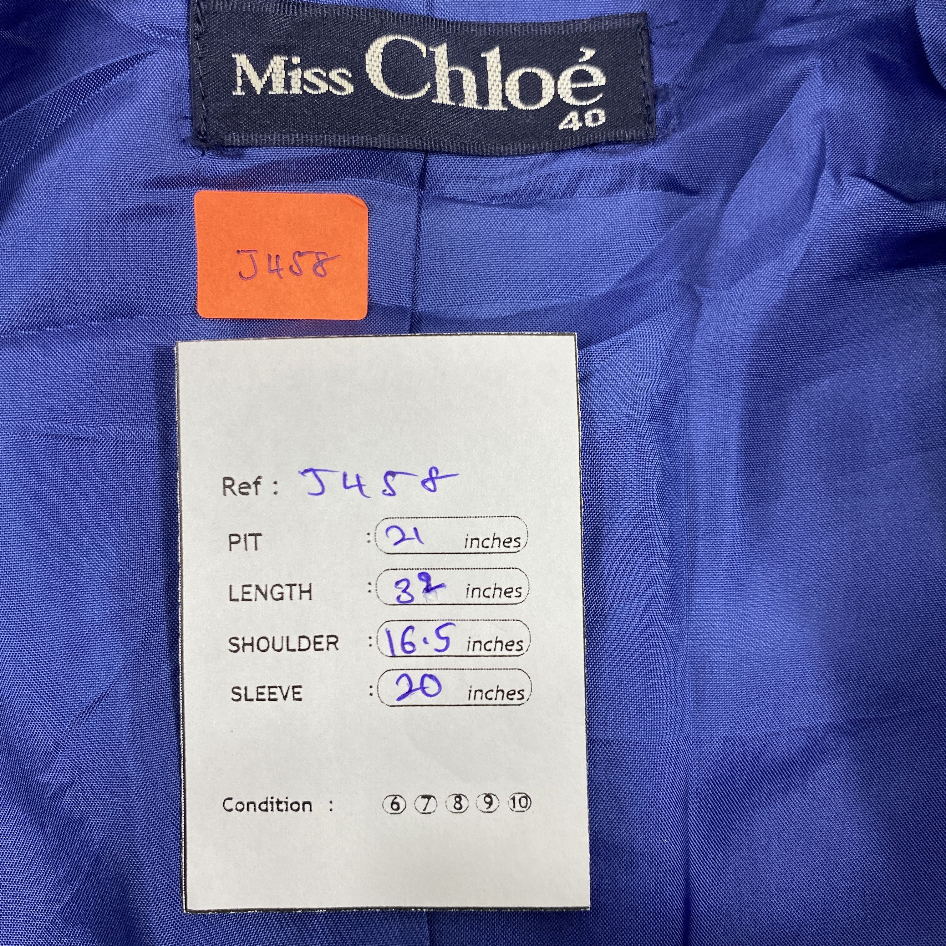 Vintage Miss Chloe Vintage Double Breasted Blazer Jacket- J458 Size S / US 4 / IT 40 - 7 Thumbnail