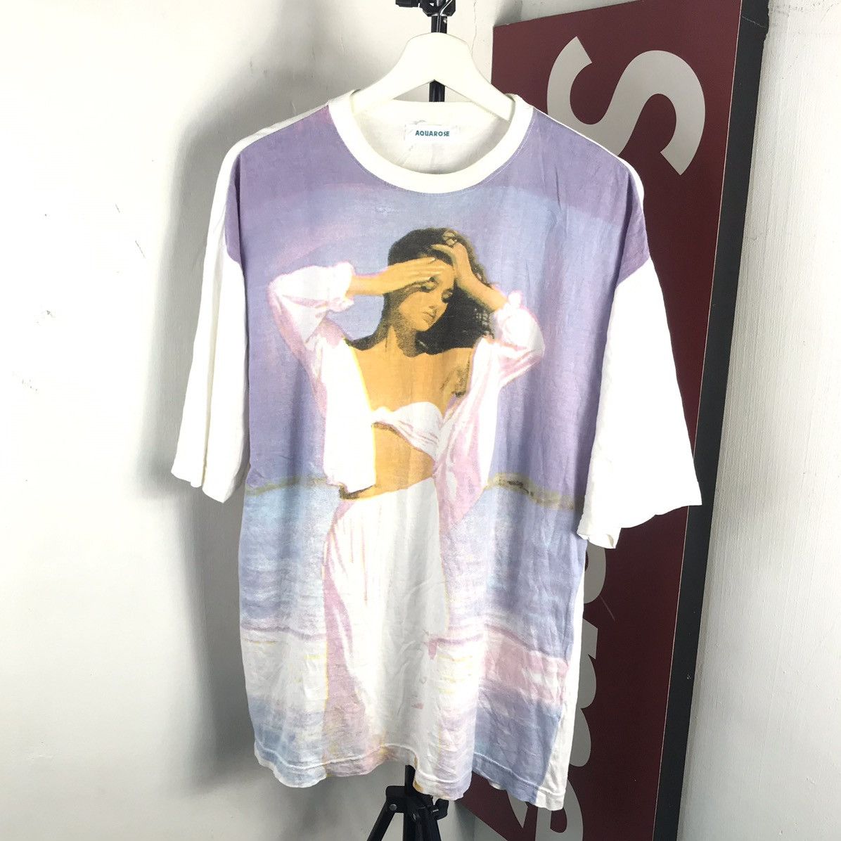 image of Nude x Vintage 1995 Pamela Anderson Promo Movie Tee Endenquest in White, Men's (Size XL)