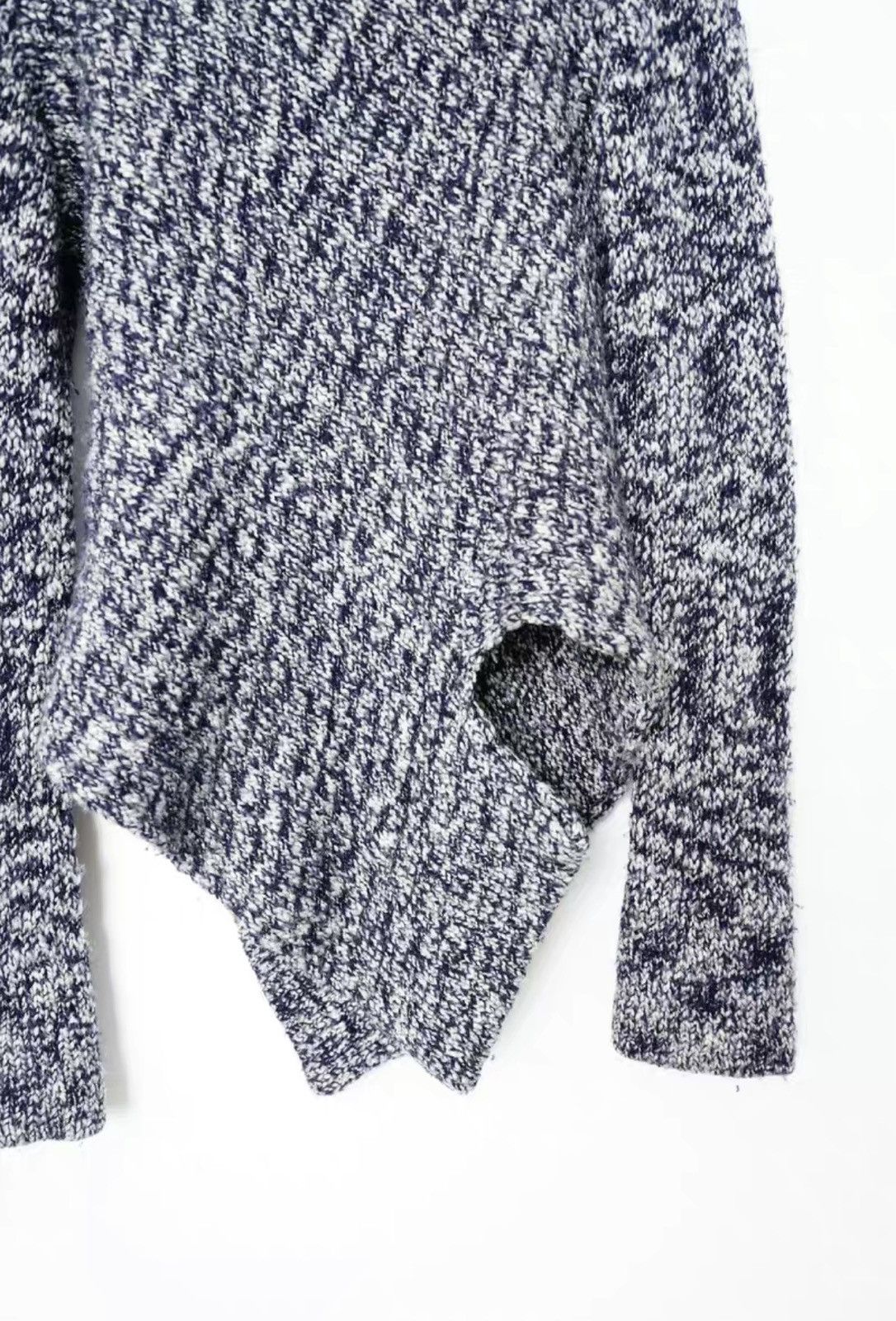 Yohji Yamamoto Yohji Yamamoto Wool High Neck Irregular Knit Sweater Size S / US 4 / IT 40 - 6 Thumbnail