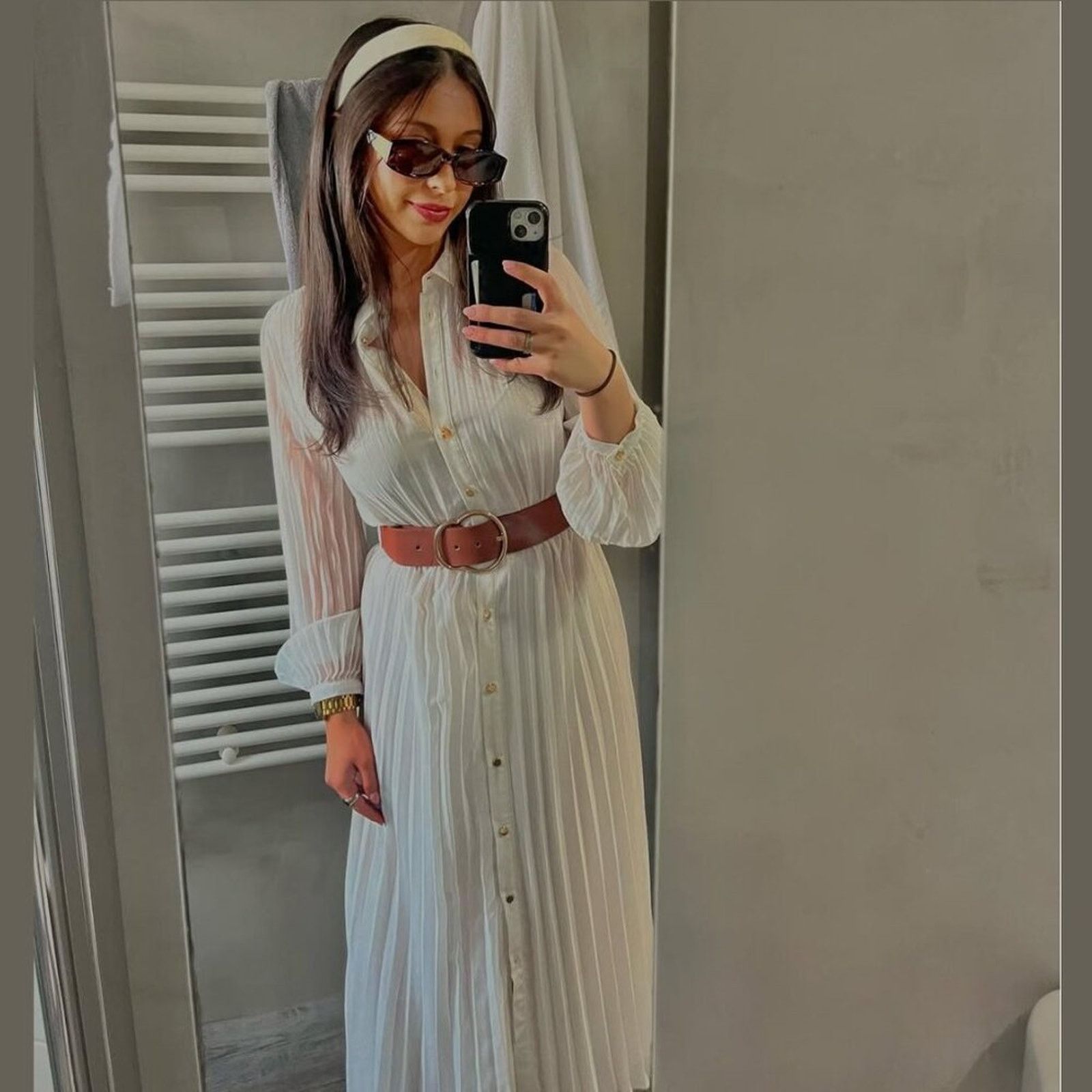 Zara ZARA Pleated Midi Dress Size L / US 10 / IT 46 - 14 Thumbnail