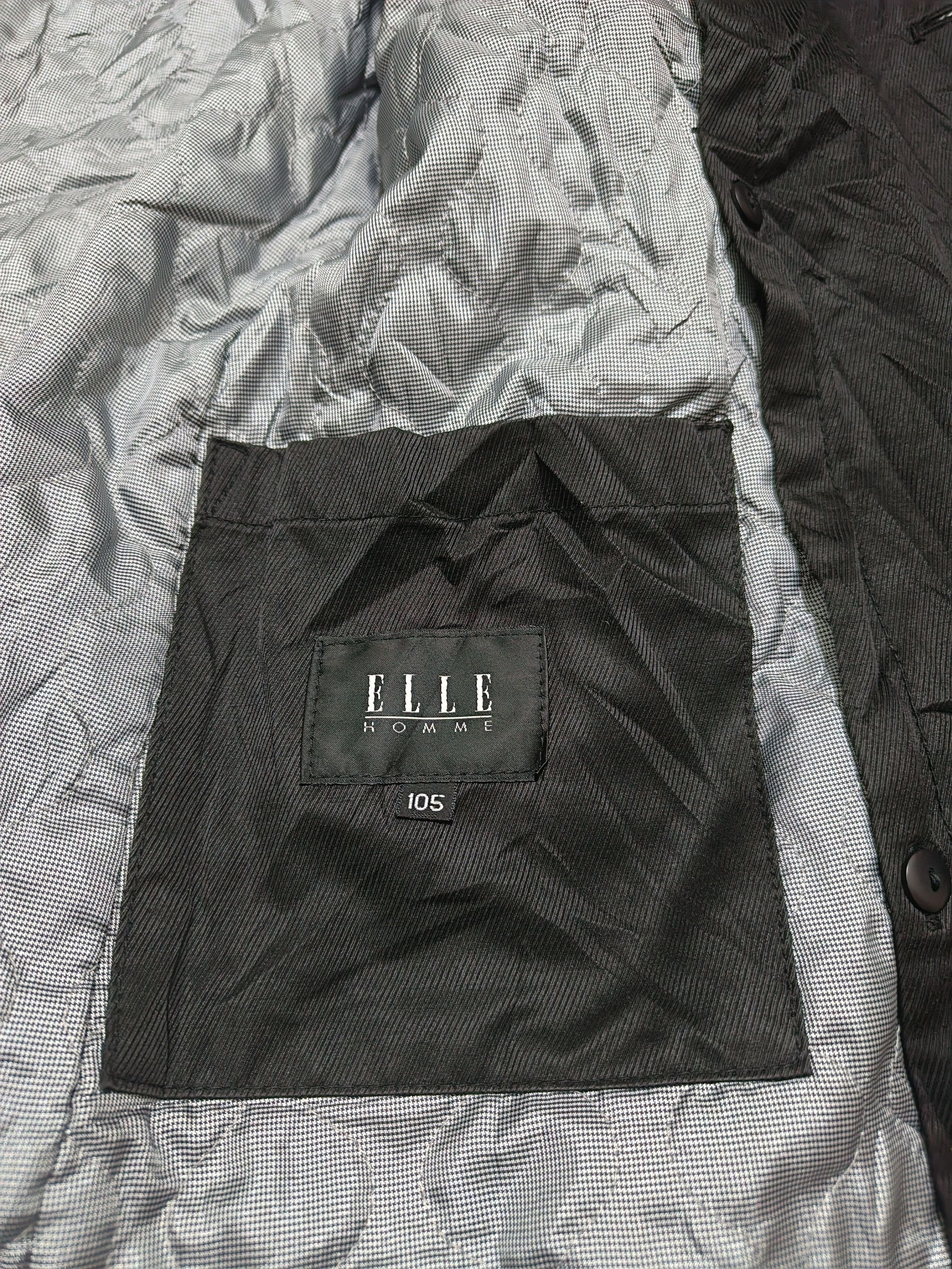 Other Vintage ELLE Homme Black Trench Coat Size L / US 10 / IT 46 - 7 Thumbnail