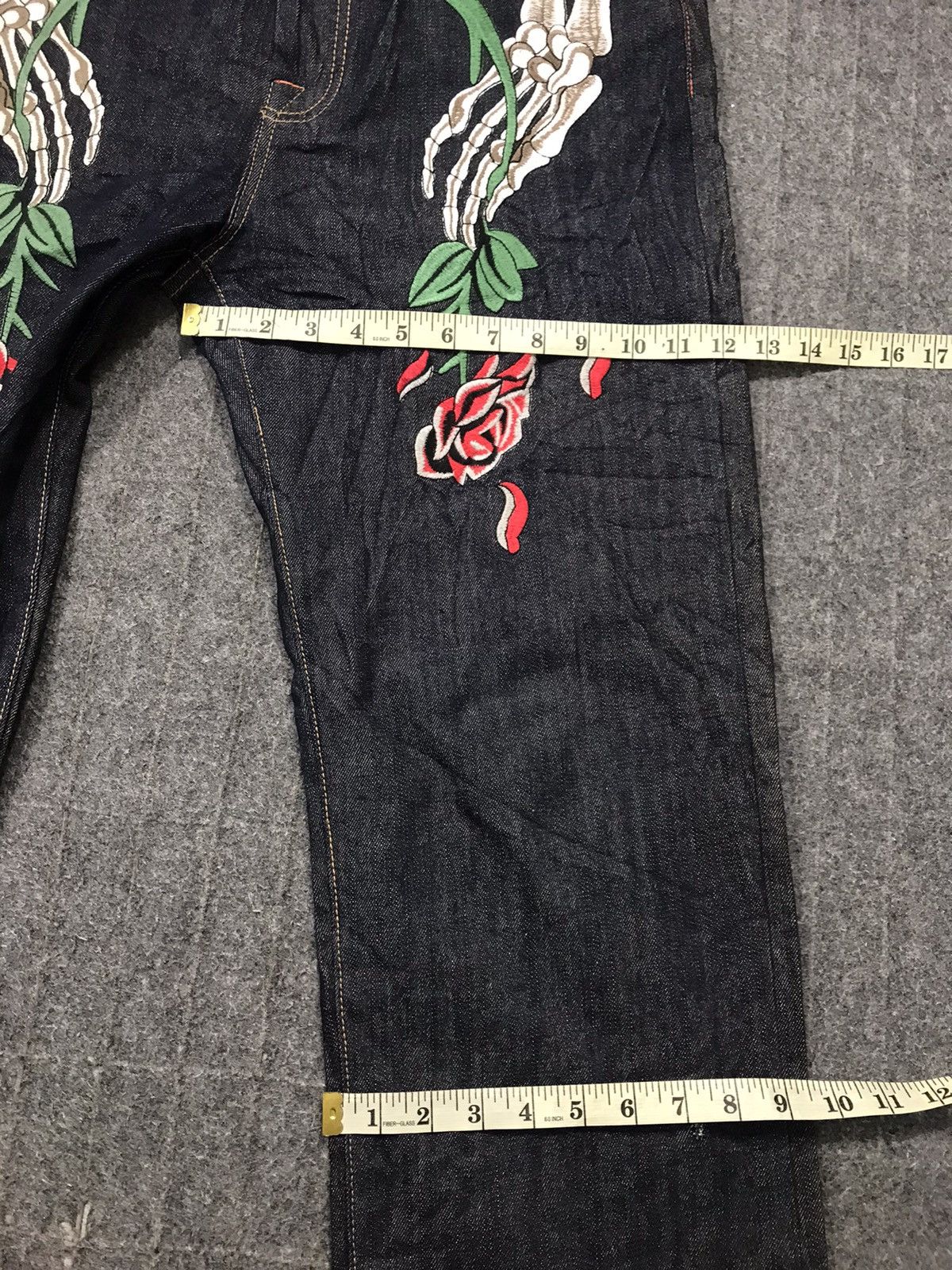 Christian Audigier Ed Hardy Denim Christian Audigier Embroidery Skull Bone Logo Size US 36 / EU 52 - 17 Thumbnail