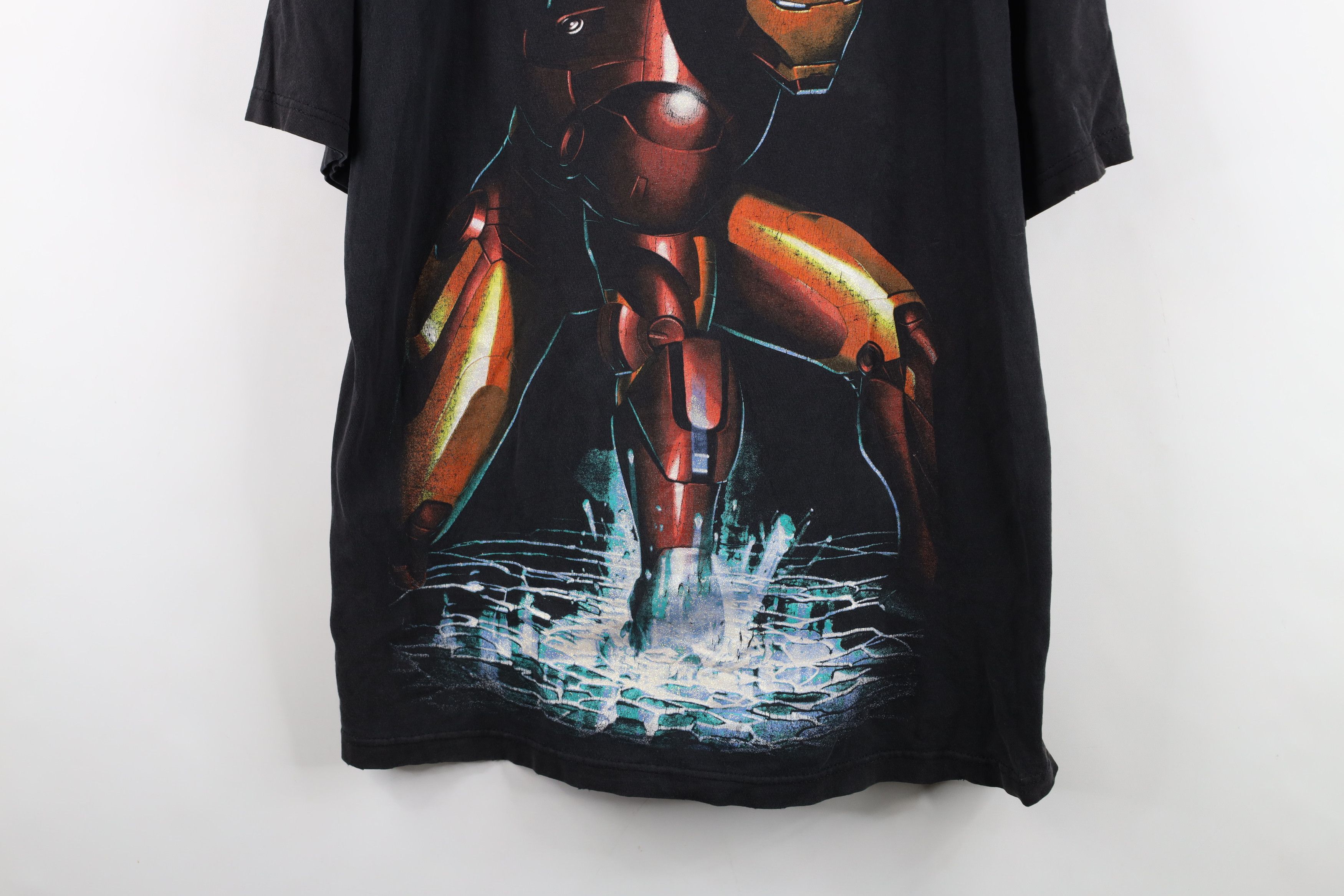 Vintage Vintage Y2K 2008 Marvel Comics Print Iron Man T-Shirt Black Size US L / EU 52-54 / 3 - 3 Thumbnail