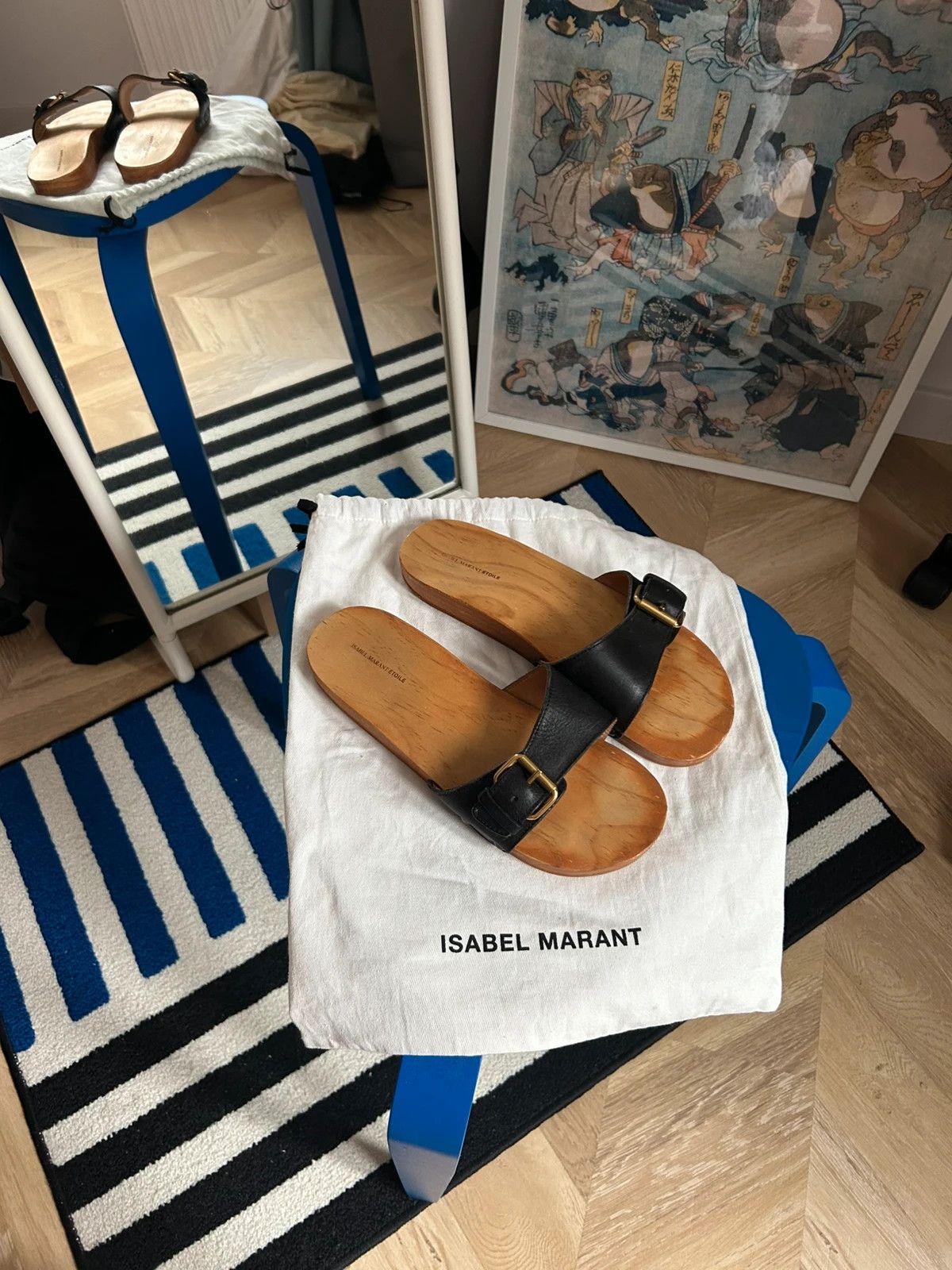 Isabel Marant Etoile Isabel Marant Etoile Wooden Slide Mules Size US 7 / IT 37 - 3 Thumbnail