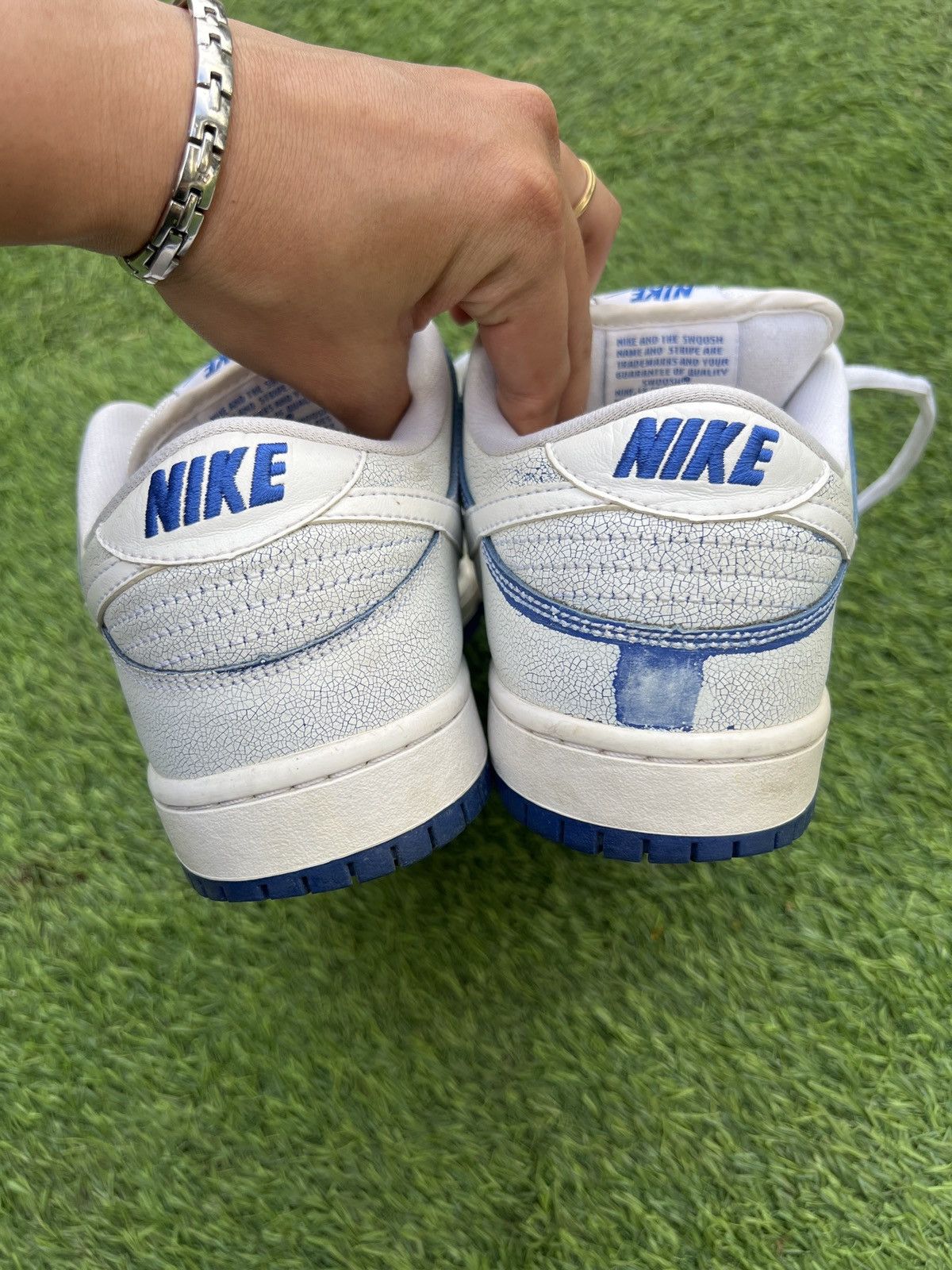 Nike SB Dunk Premium Crack White Blue Game Royal CJ6884-100