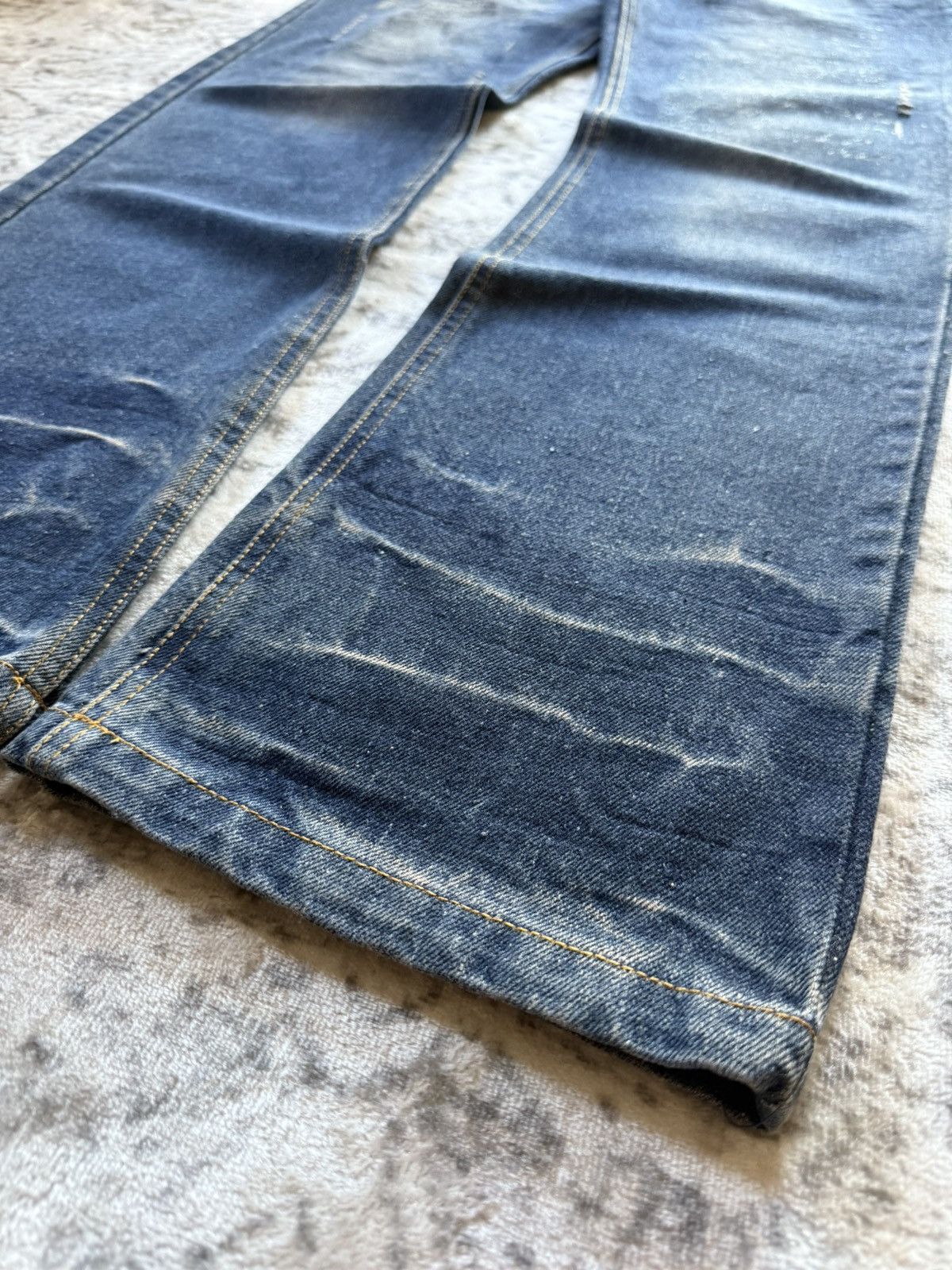 If Six Was Nine 2000s In The Attic Japan Poems Studded Muddy Jeans Size US 34 / EU 50 - 14 Thumbnail