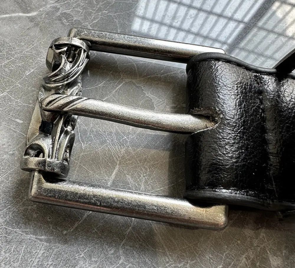 Japanese Brand × Vintage Retro punk rock y2k genuine leather belt Size ONE SIZE - 4 Thumbnail