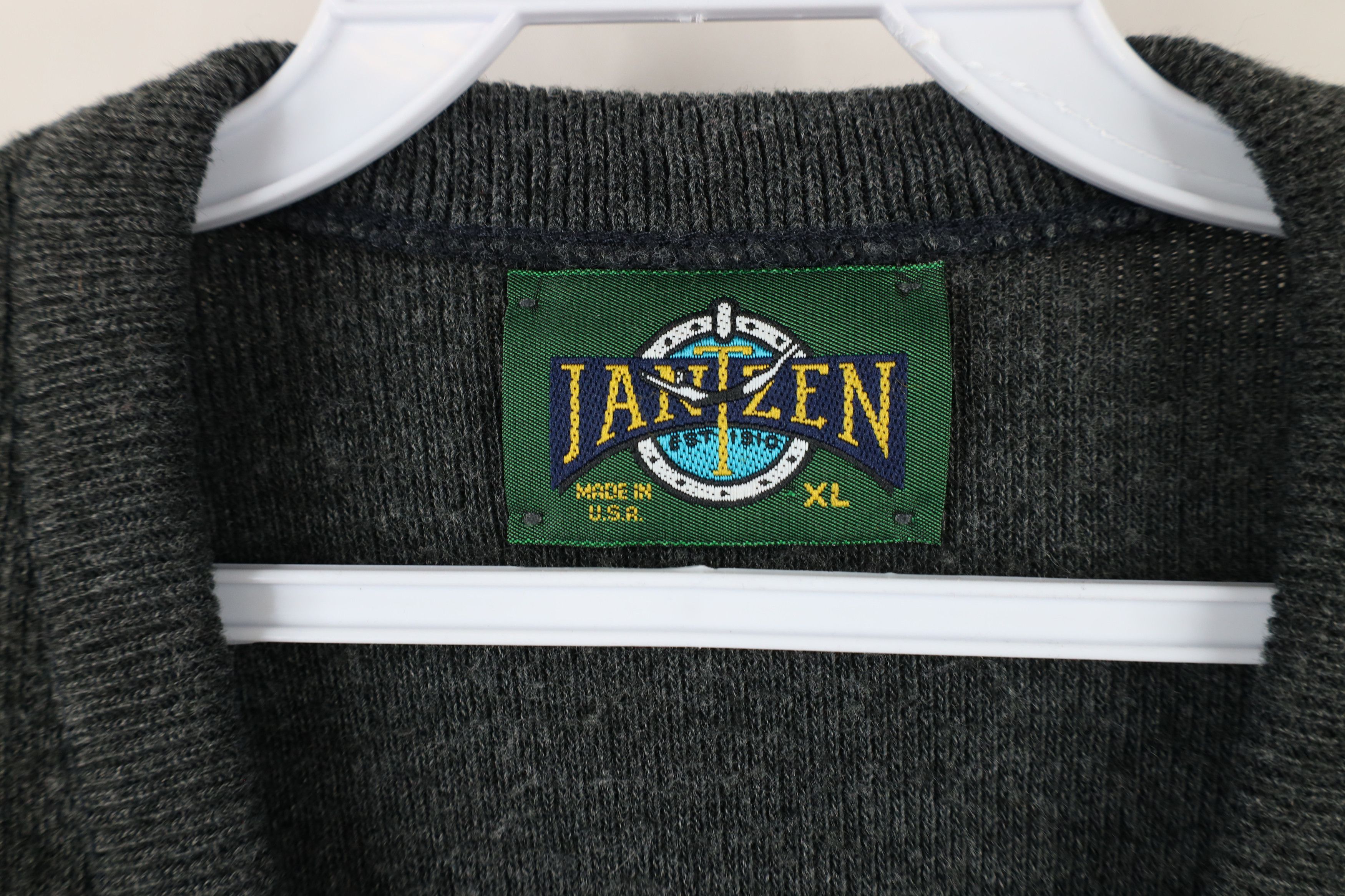 Vintage Vintage 90s Streetwear V-Neck Sweater Vest Dark Gray USA Size US XL / EU 56 / 4 - 4 Thumbnail
