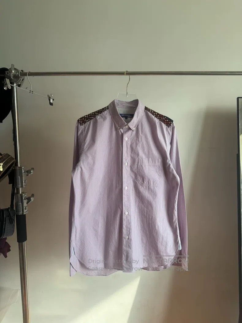 Junya Watanabe Pink Antique Fabric Patchwork Shirt