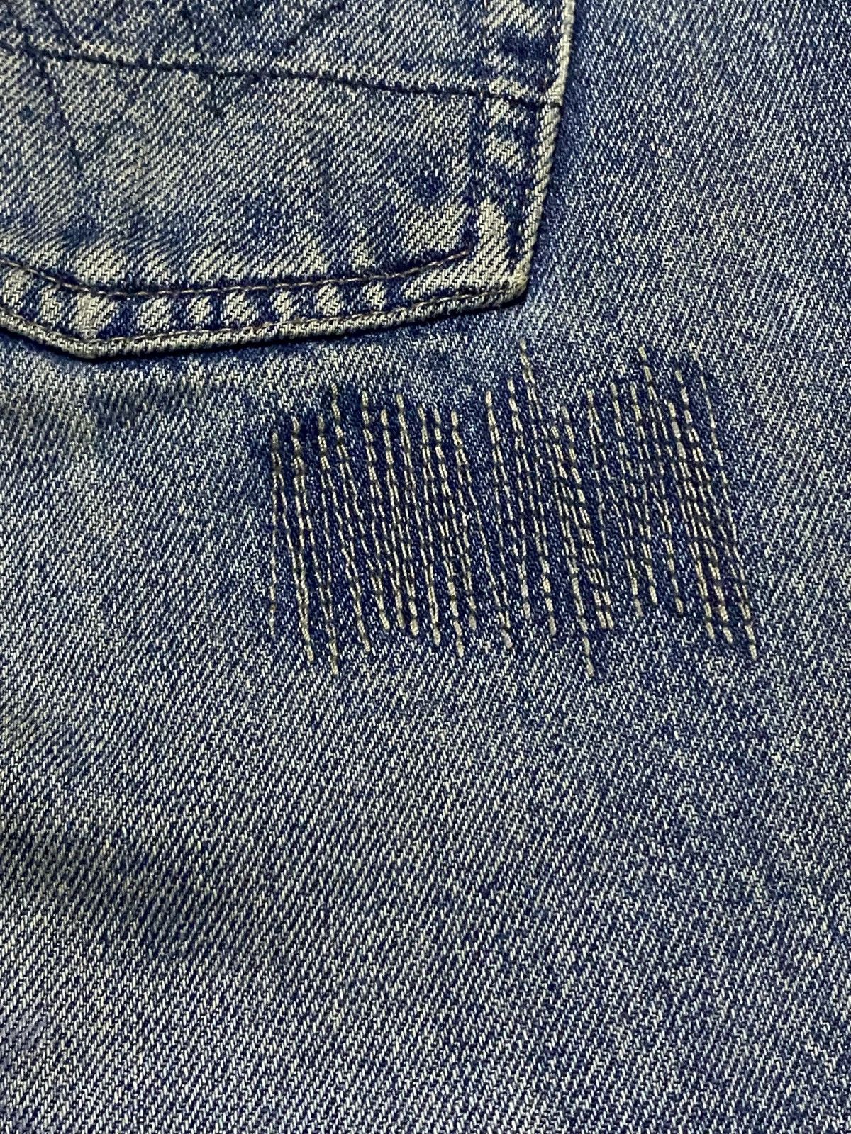 Japanese Brand MYK Vintage Y2K Flare Denim Distressed & Embroidered Size US 27 - 17 Thumbnail