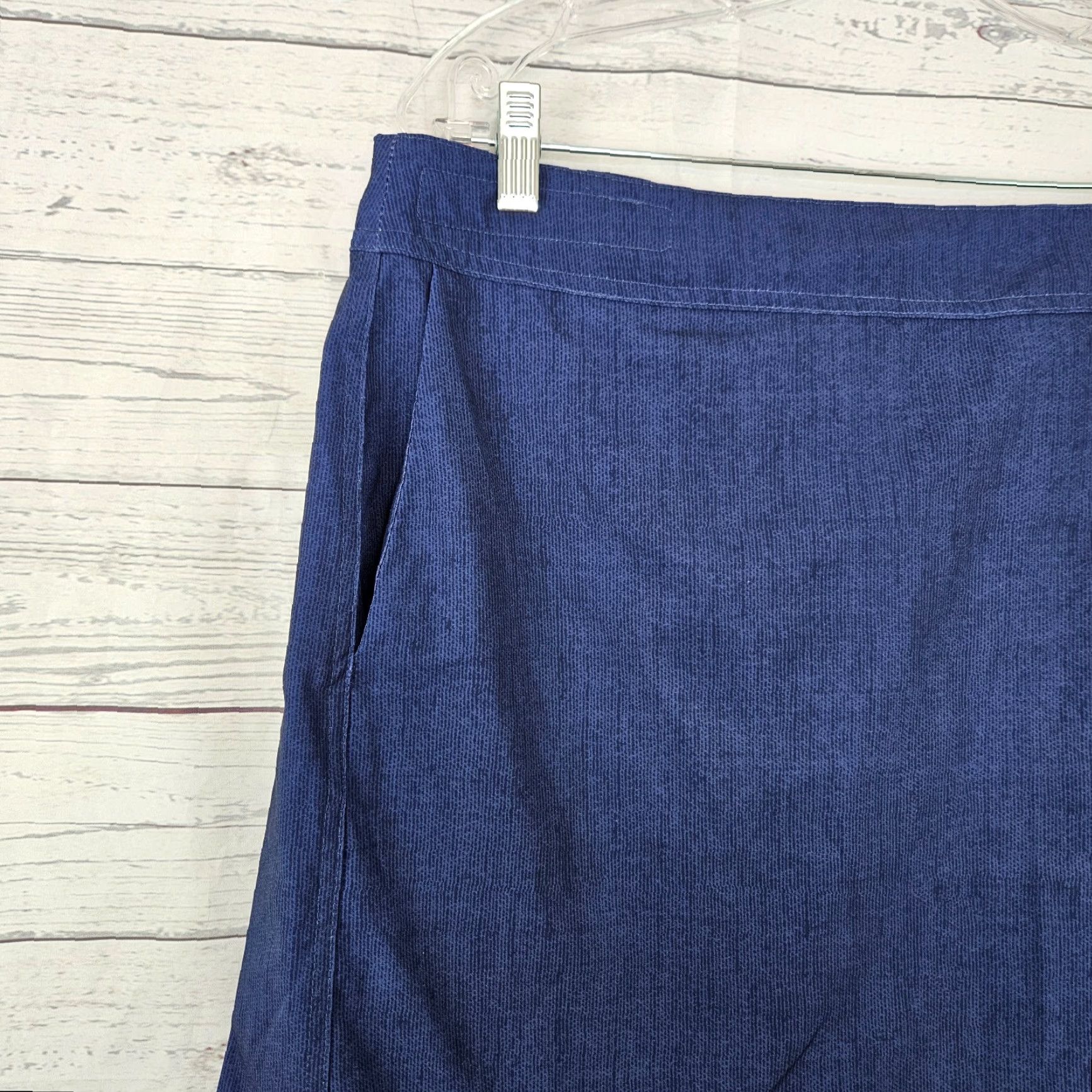 Vintage Rip Skirt Womens Wrap Skirt XL Solid Blue Pockets Short Length Size 40" / US 18 - 2 Thumbnail
