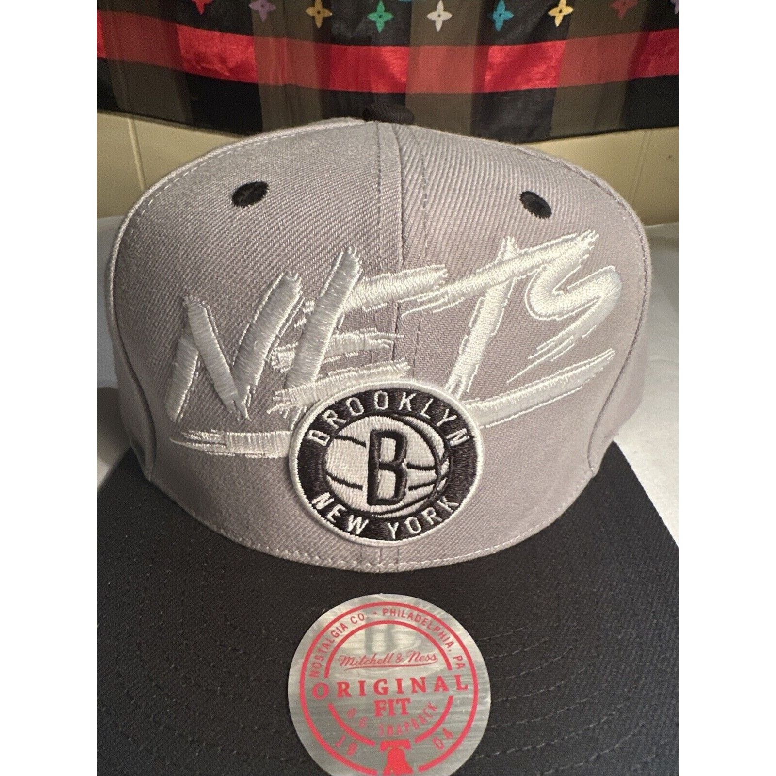 Mitchell & Ness Mitchell & Ness Brooklyn NETS New York Snapback grey hat cap Size ONE SIZE - 2 Thumbnail