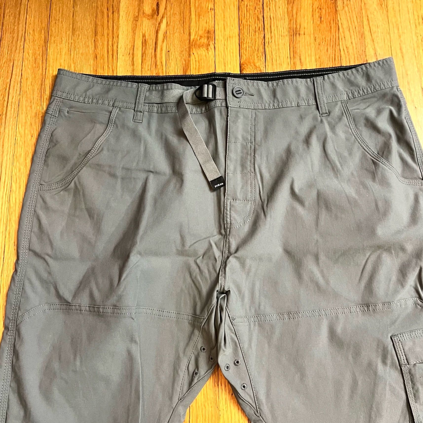 Prana prAna Pants Men 40 STRETCH ZION II Regular Fit Cargo Hiking Green Gray 30in Inseam Mens Regular Size 40 Pants Cargo Green Gray Mens Size US 40 / EU 56 - 2 Thumbnail