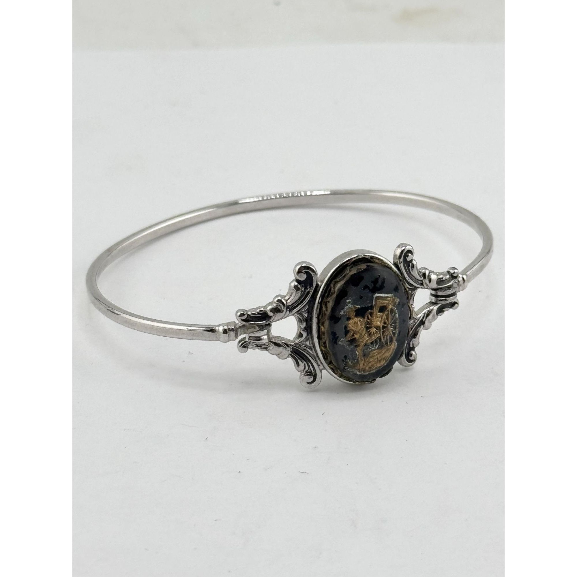 Vintage Vintage Asian reverse bubble glass cuff bangle bracelet Size ONE SIZE - 3 Thumbnail