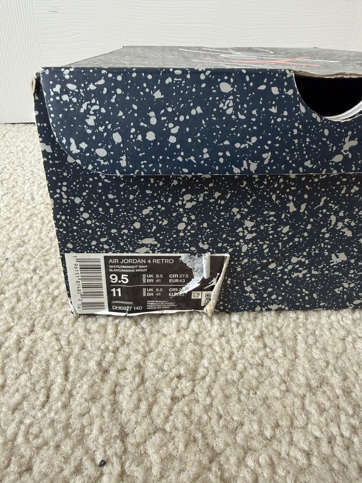Jordan Brand Jordan 4 Retro Midnight Navy Size US 9.5 / EU 42-43 - 9 Thumbnail