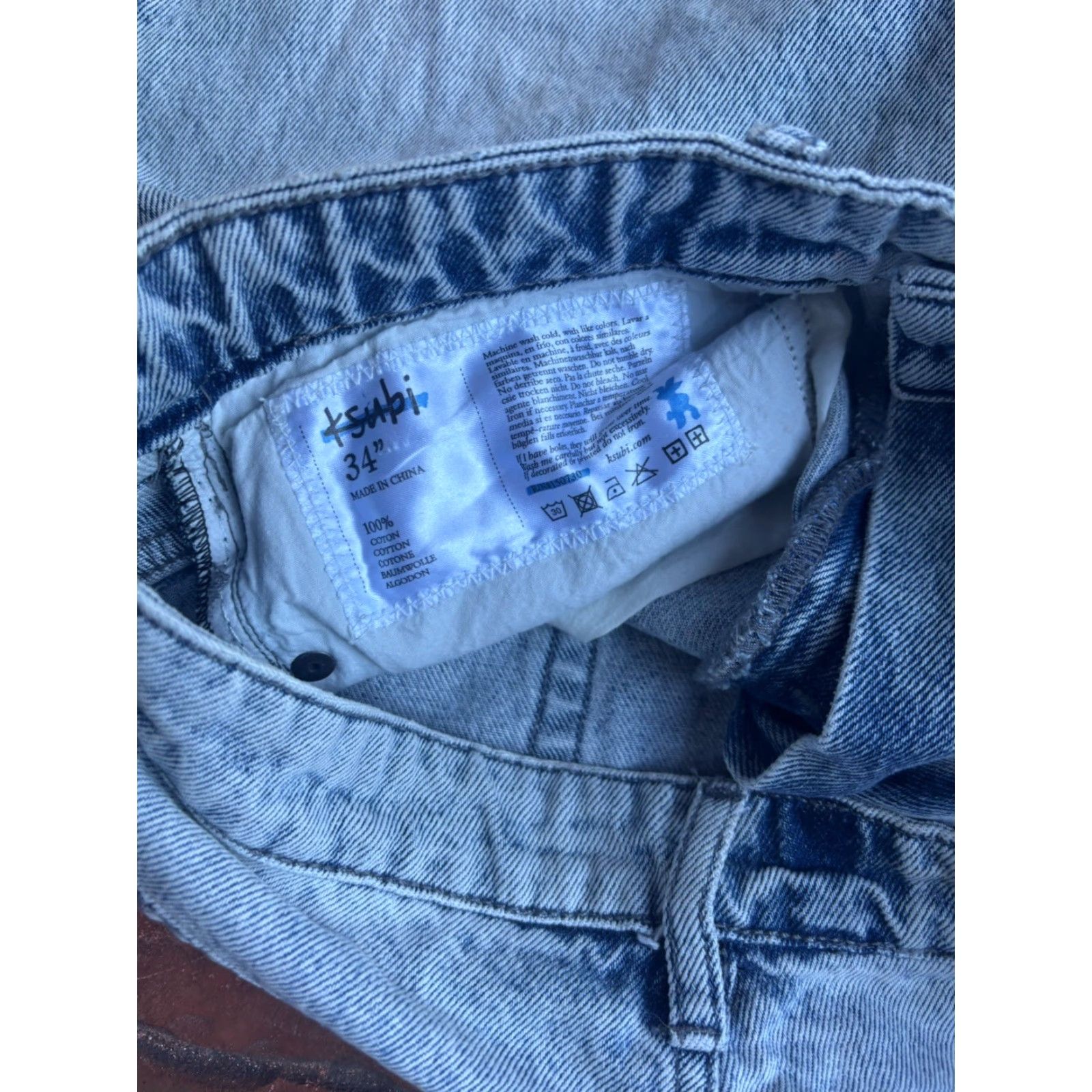 Ksubi VINTAGE Ksubi Jeans Mens 34x25 Blue Distressed Patch Tapered Punk 90s Slim City Gothic Short Description: Fair Condition Size US 34 / EU 50 - 2 Thumbnail