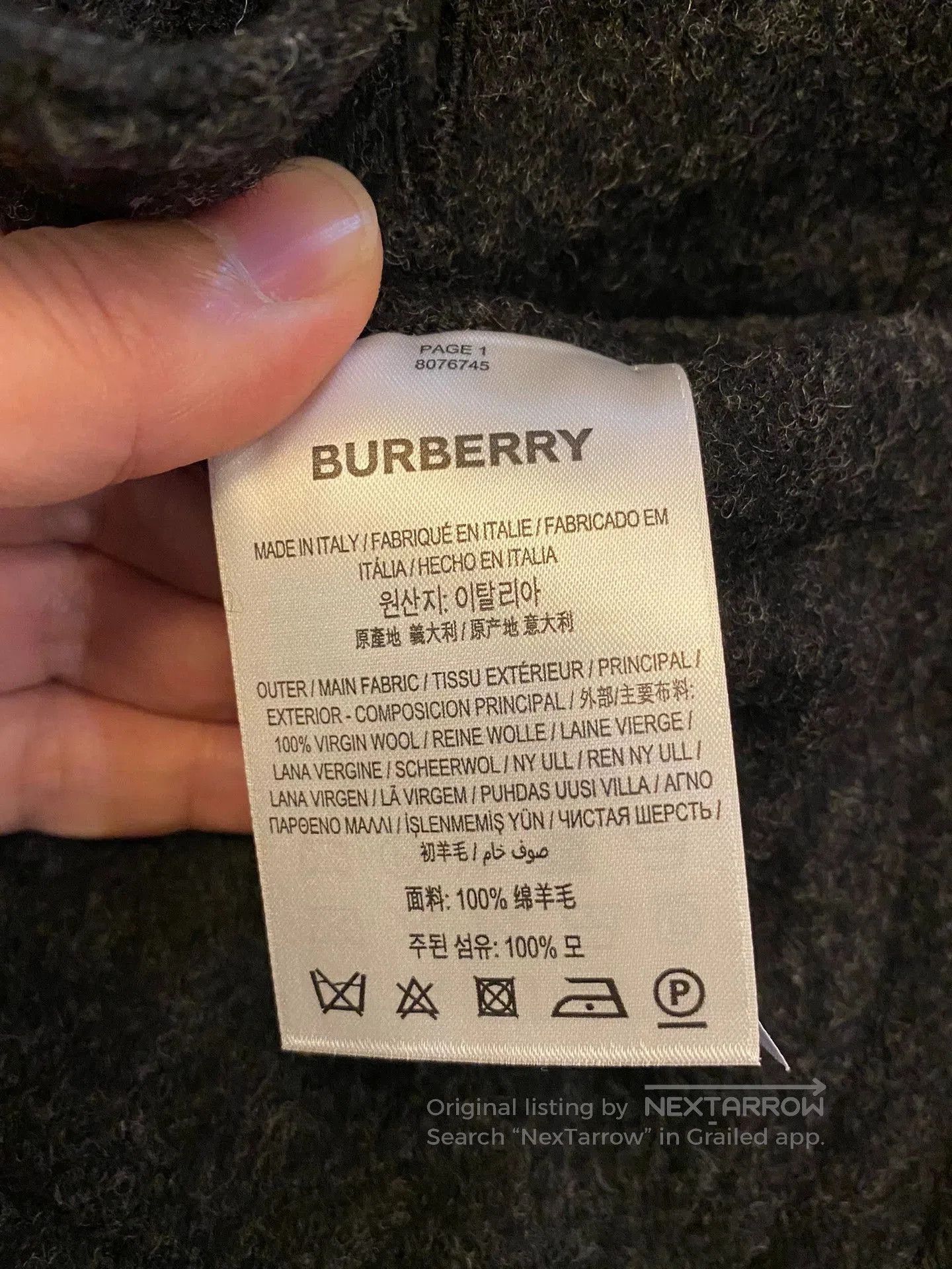 Burberry Black Short Wool Jacket with Button Front and Pockets. Size US M / EU 48-50 / 2 - 9 Thumbnail
