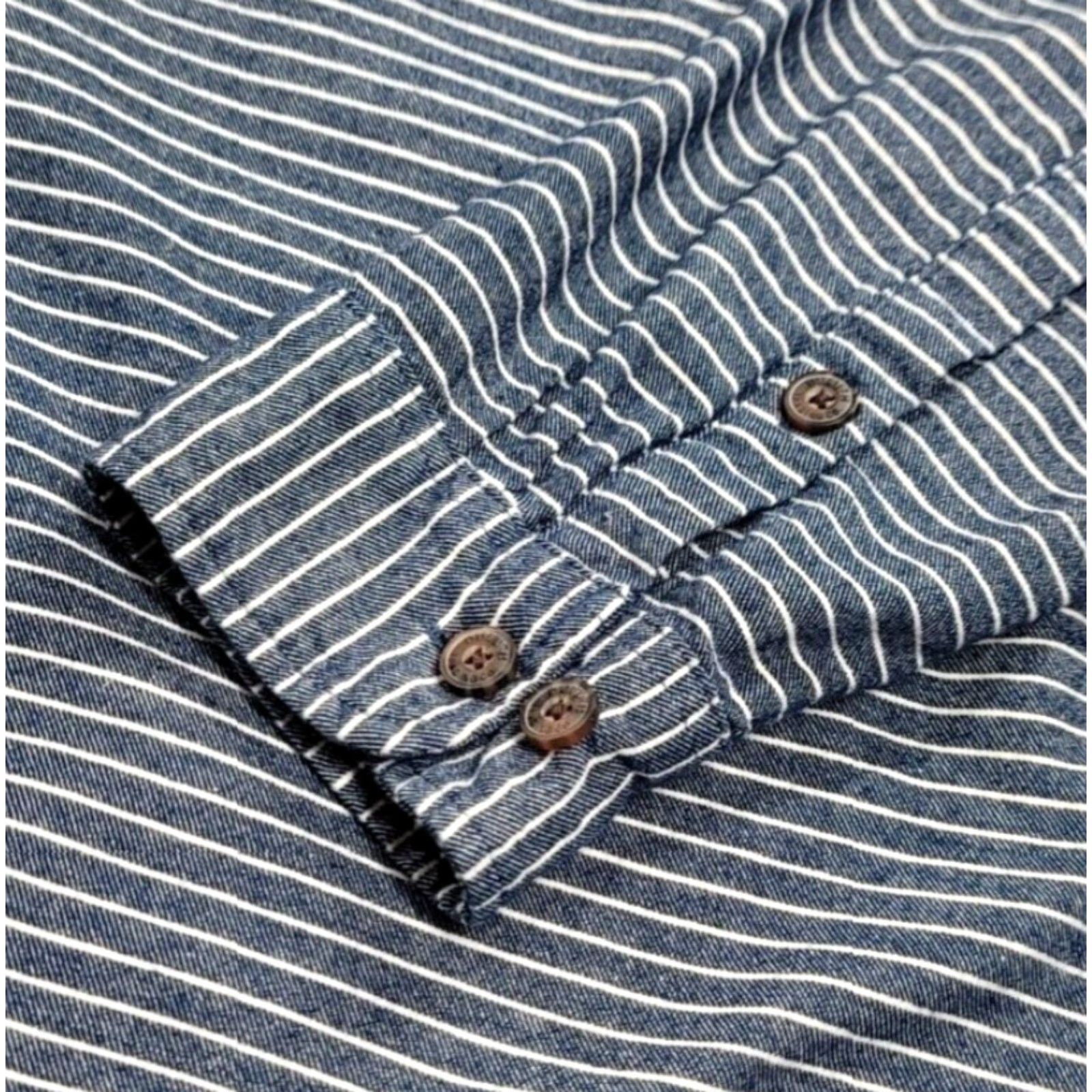 Vintage Duluth Free Swingin Flannel Slim Fit Shirt Abyss Blue Stripe 2XL Men’s Button-Up Size US XXL / EU 58 / 5 - 4 Thumbnail