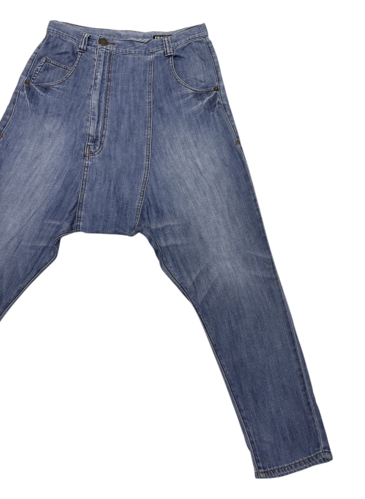 Frapbois × Issey Miyake × Vintage ISSEY MIYAKE DROP CROTCH FRAPBOIS DENIM PANTS Size US 32 / EU 48 - 3 Thumbnail