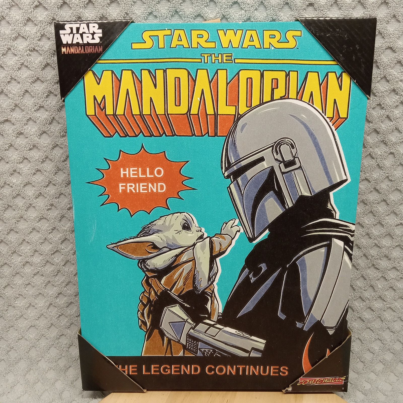 Star Wars Disney Star Wars The Mandalorian Baby Yoda Canvas Wall Art Size ONE SIZE - 1 Thumbnail