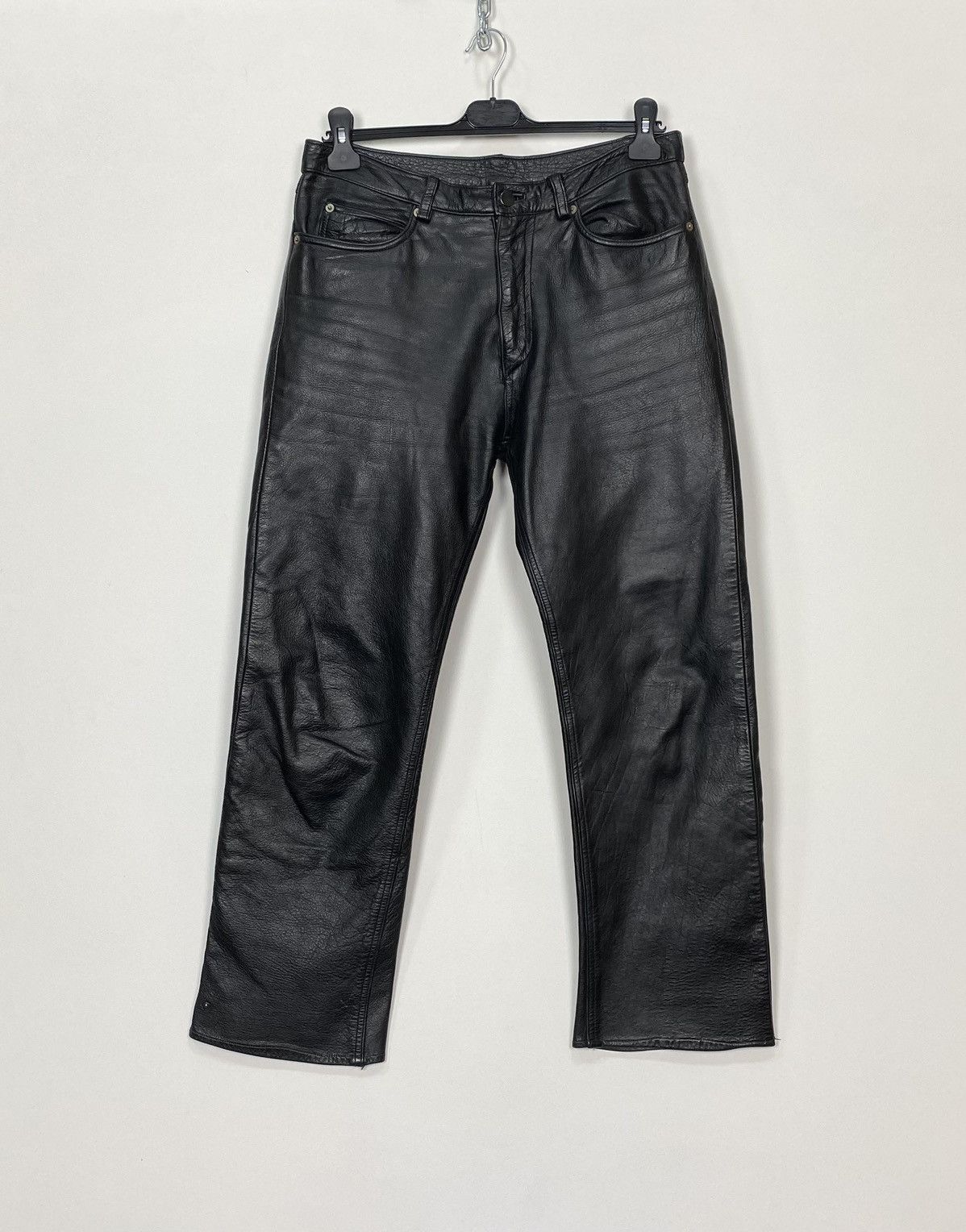 Leather Conwell Men’s Leather Calf Skin Pants Black Sz 32.34 Vintage Size US 32 / EU 48 - 1 Thumbnail